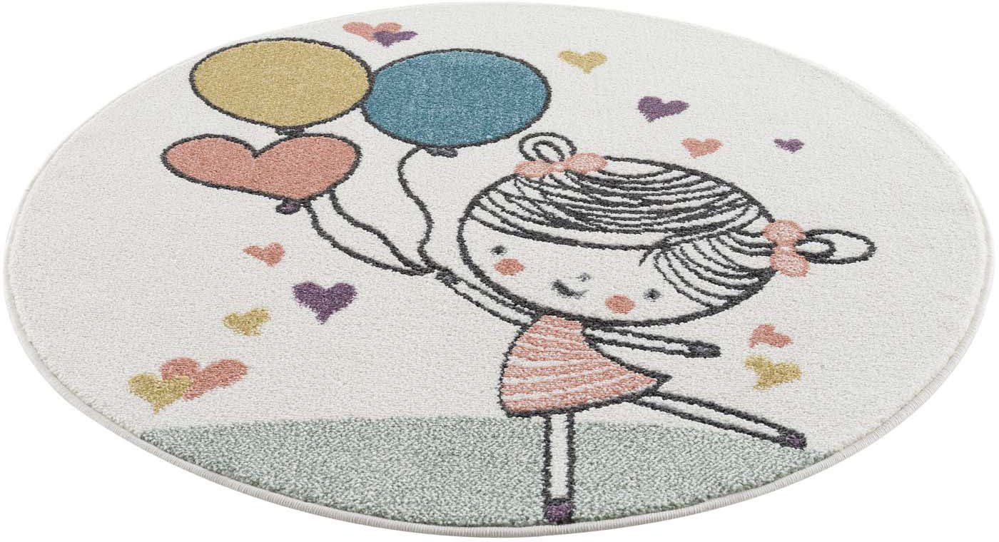 Carpet City Kindervloerkleed Anime9393 Speelkleed, meisje, harten, ballon, zachte pool, gemakkelijk in onderhoud