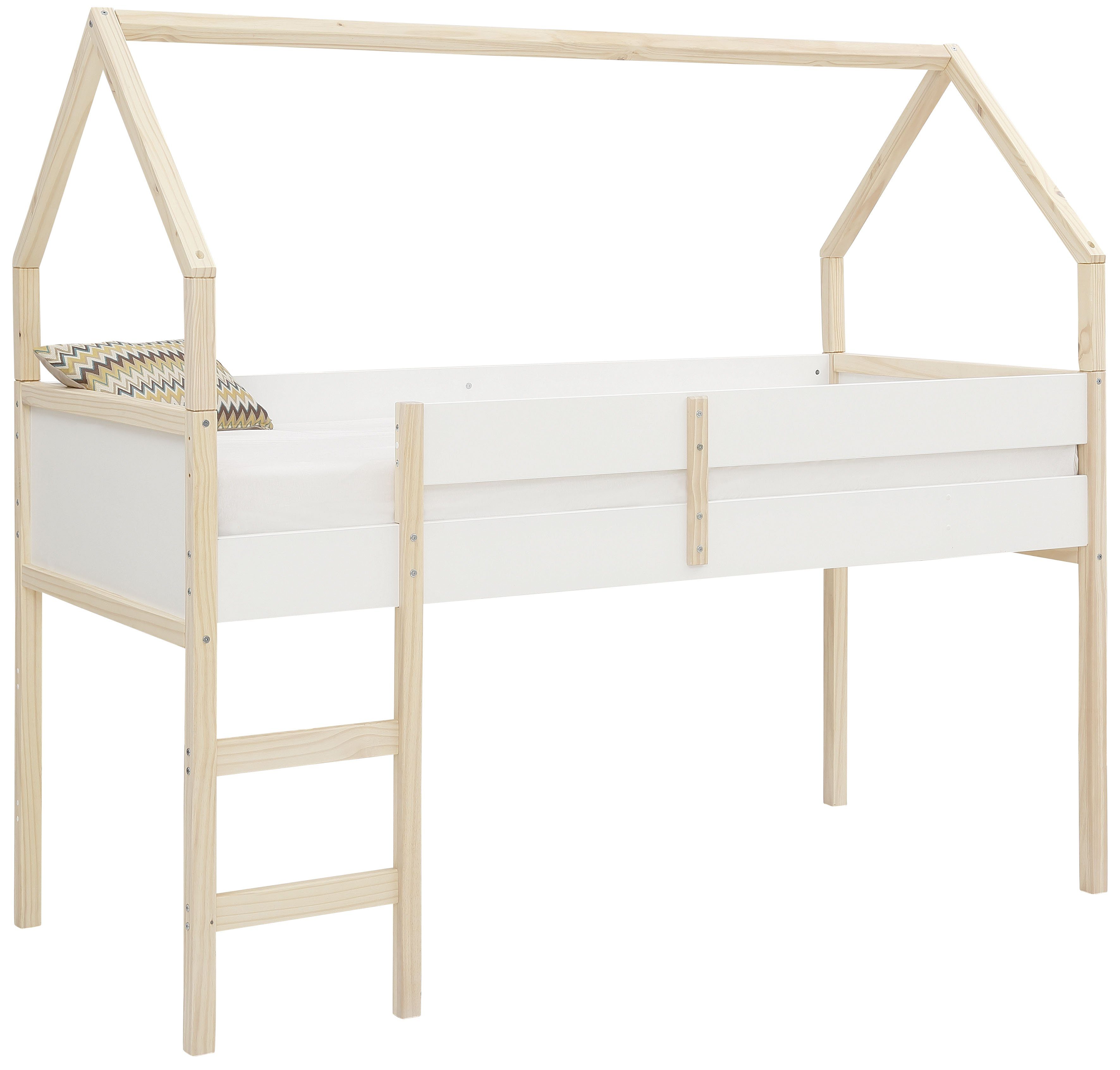 Lüttenhütt Hoogslaper Janne Grenenhout, 1-persoons, inclusief houten ladder, ligoppervlak 90x200 cm