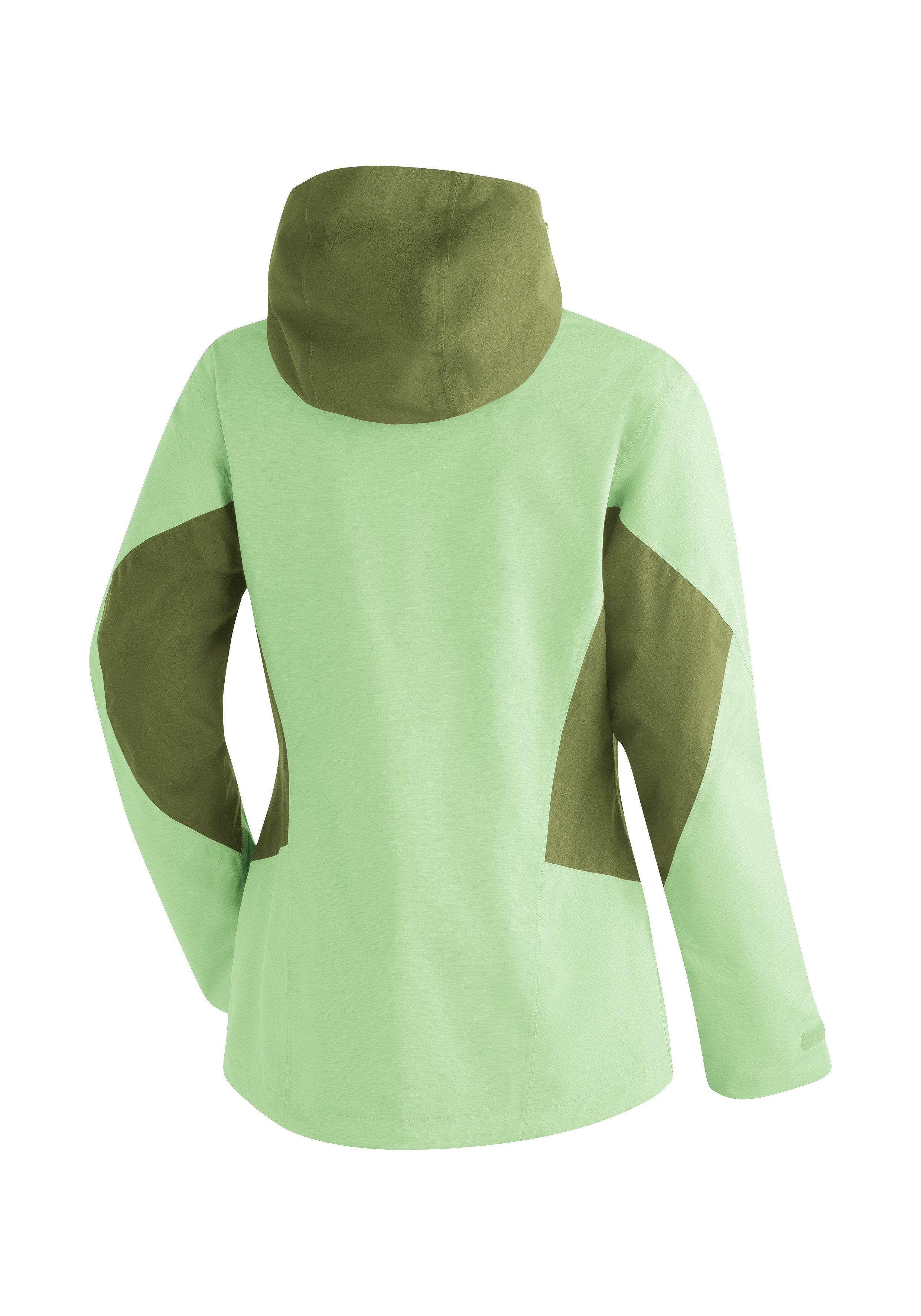 Maier Sports Outdoorjack Partu rec W Dames functionele jas, waterdichte regenjas met capuchon, wandeljas