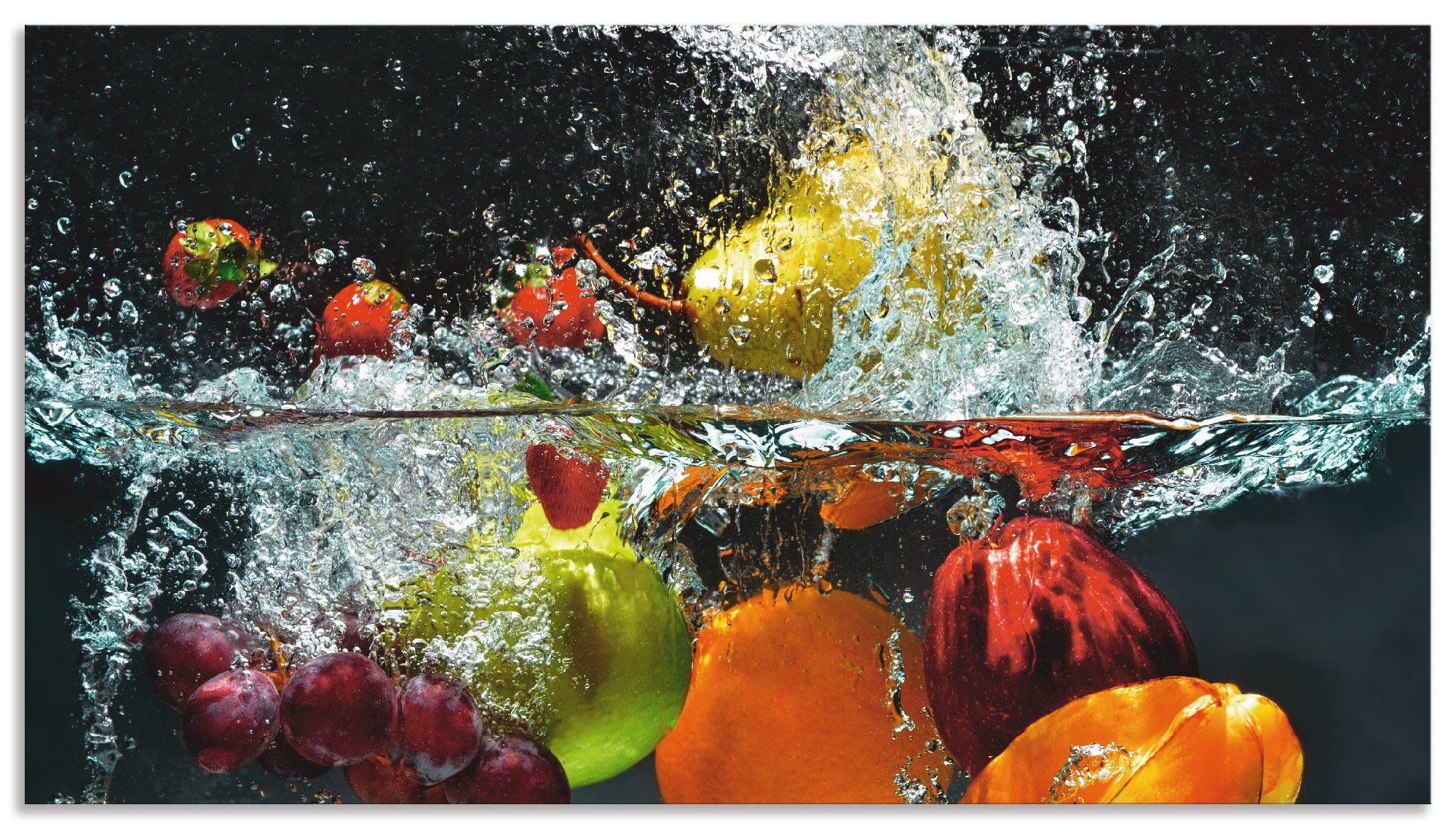 Artland Keukenwand Fruit in opspattend water zelfklevend in vele maten - spatscherm keuken achter kookplaat en spoelbak als wandbescherming tegen vet, water en vuil - achterwand, w