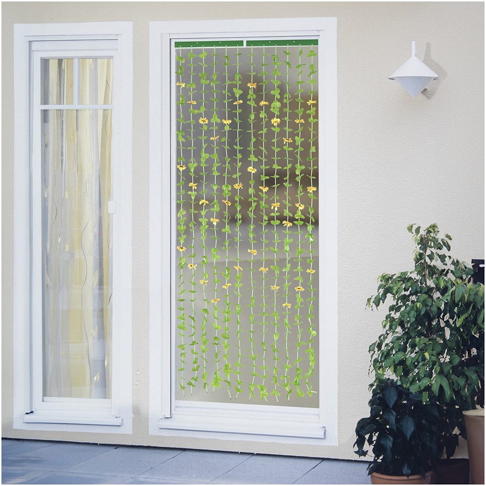 Maximex Deurgordijn Zonnebloemen Bladeren gordijn voor balkon en terras, insecten- en privacybescherming (1 stuk)