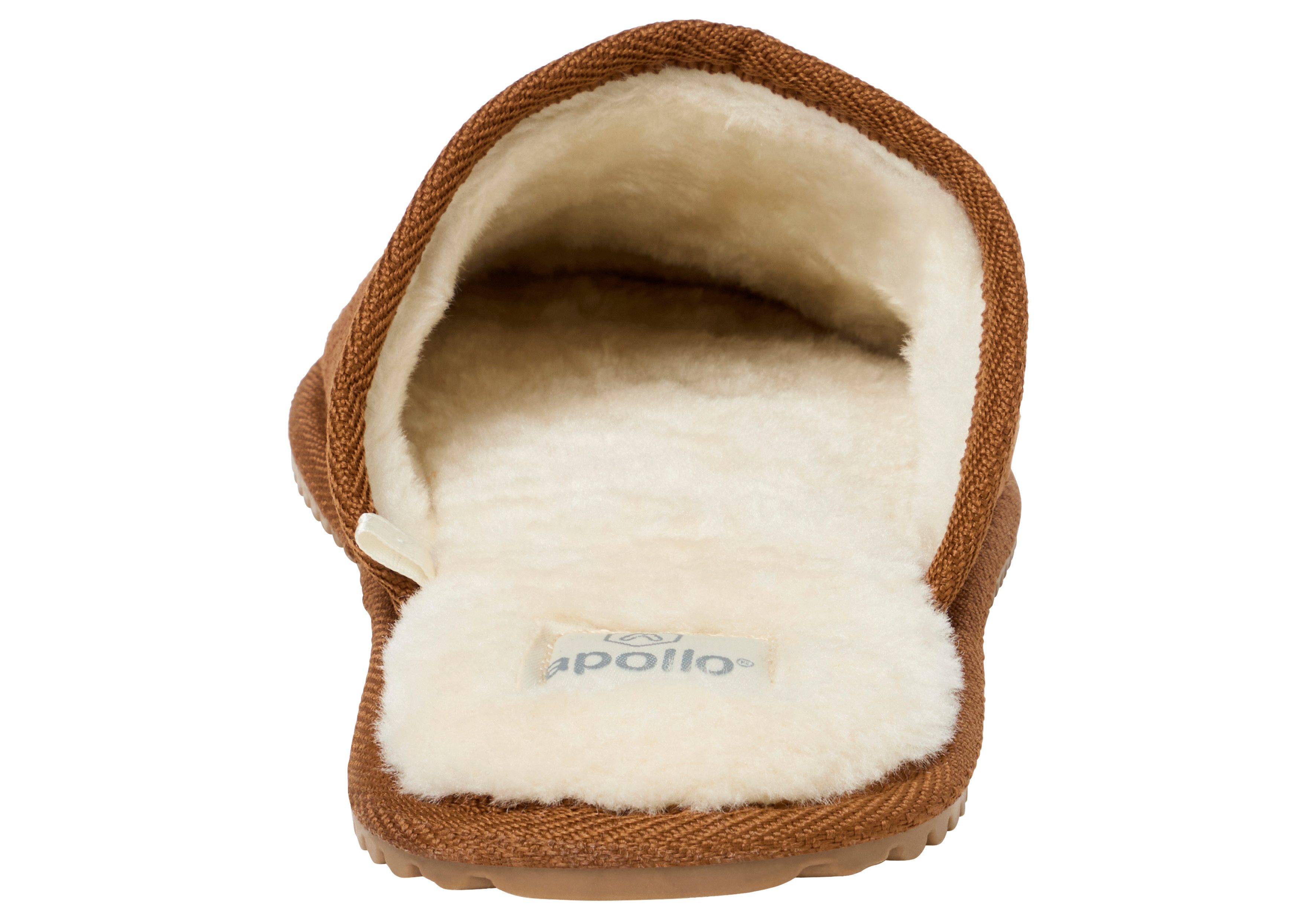 Apollo Pantoffels van suède-imitatie met rubberen zool (2-delig)