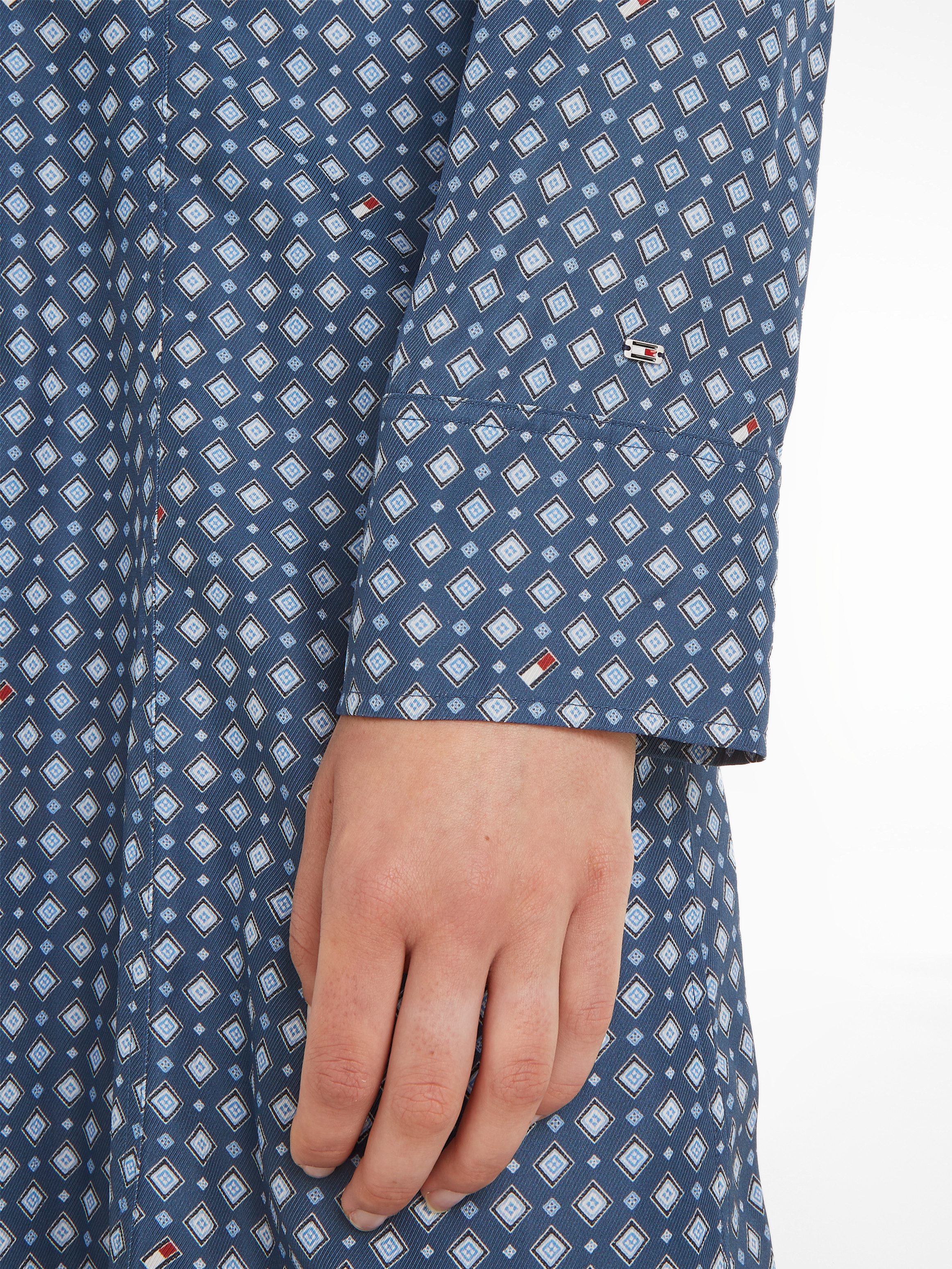 Tommy Hilfiger Blousejurk FOULARD FIT & FLARE KNEE DRESS