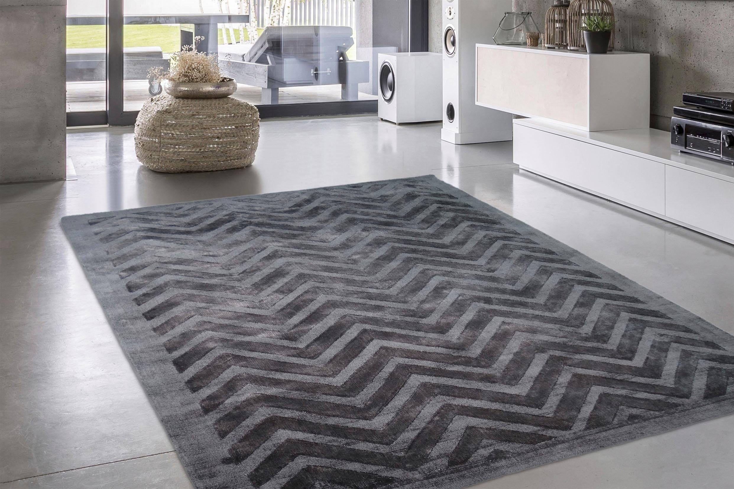 calo-deluxe Vloerkleed Viteox 410 Viscose, korte pool, woonkamer