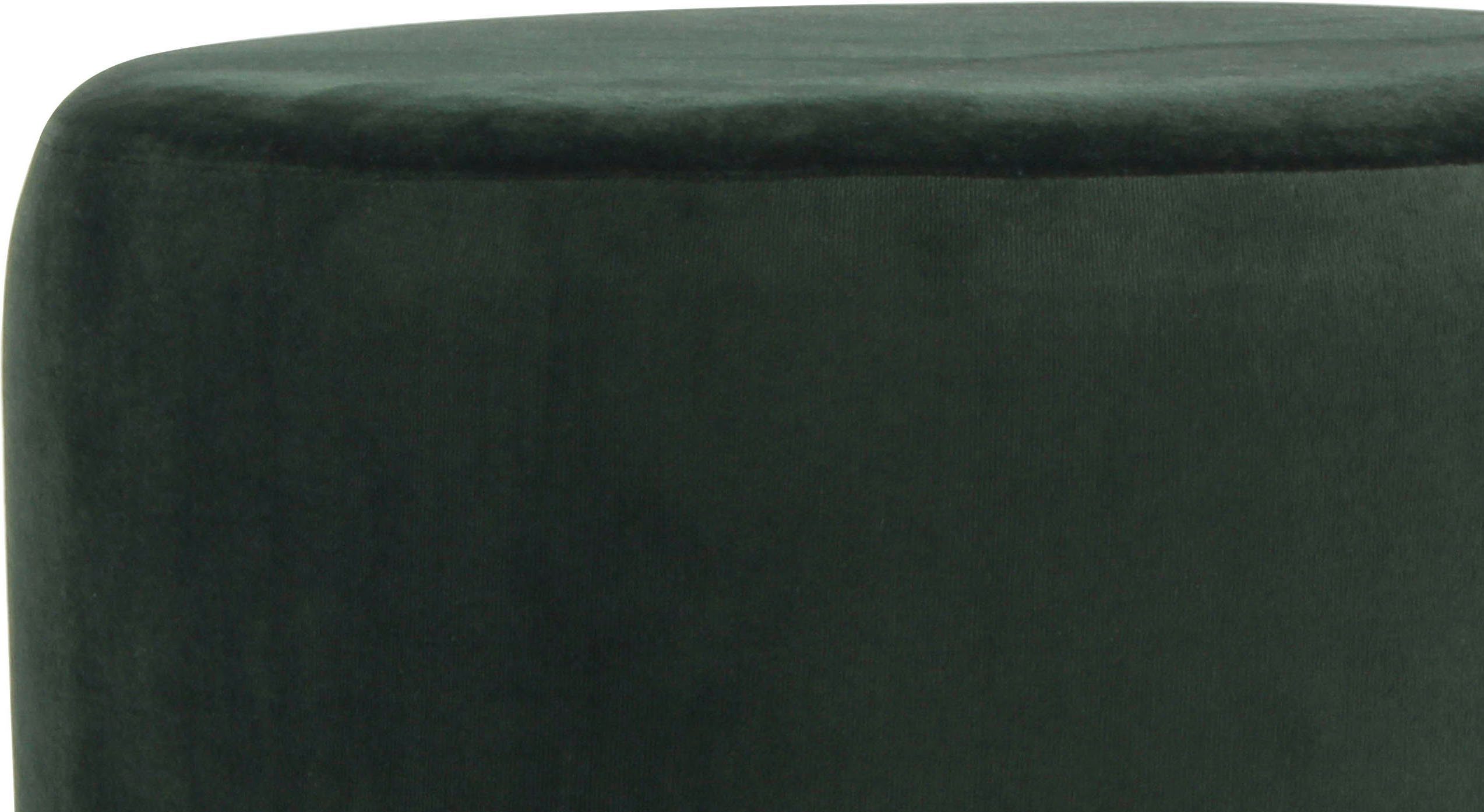 Kayoom Zithocker Kruk Rebecca 825, zitpouf in ronde vorm, met fluweelbekleding onderhoudsvriendelijk, modern, veelzijdig inzetbaar, zitting gewatteerd (1 stuk)