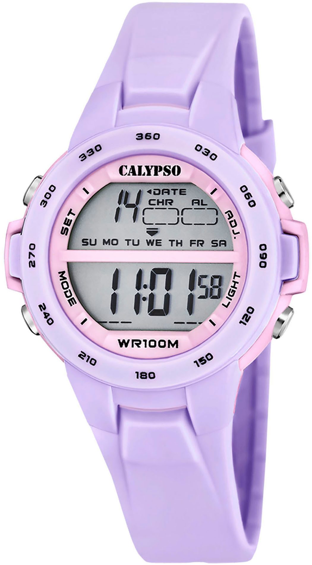 CALYPSO WATCHES Chronograaf Junior Collection Kinderhorloge, quartz horloge, armbanduhr, digitaal, datum, stopwatchfunctie heren accessoires paars