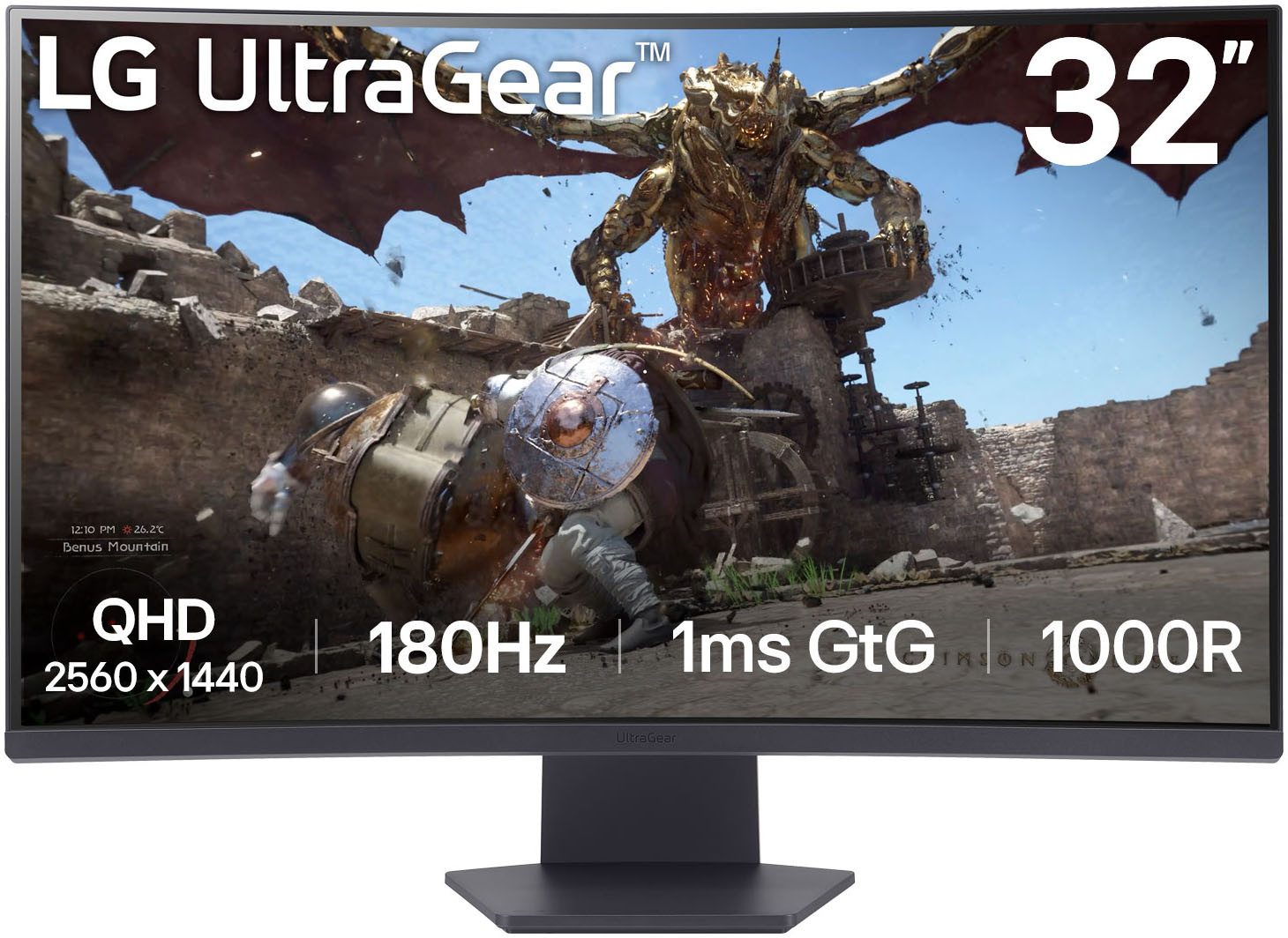 LG Curved-gaming-monitor 32GS60QX, 80 cm / 32", QHD