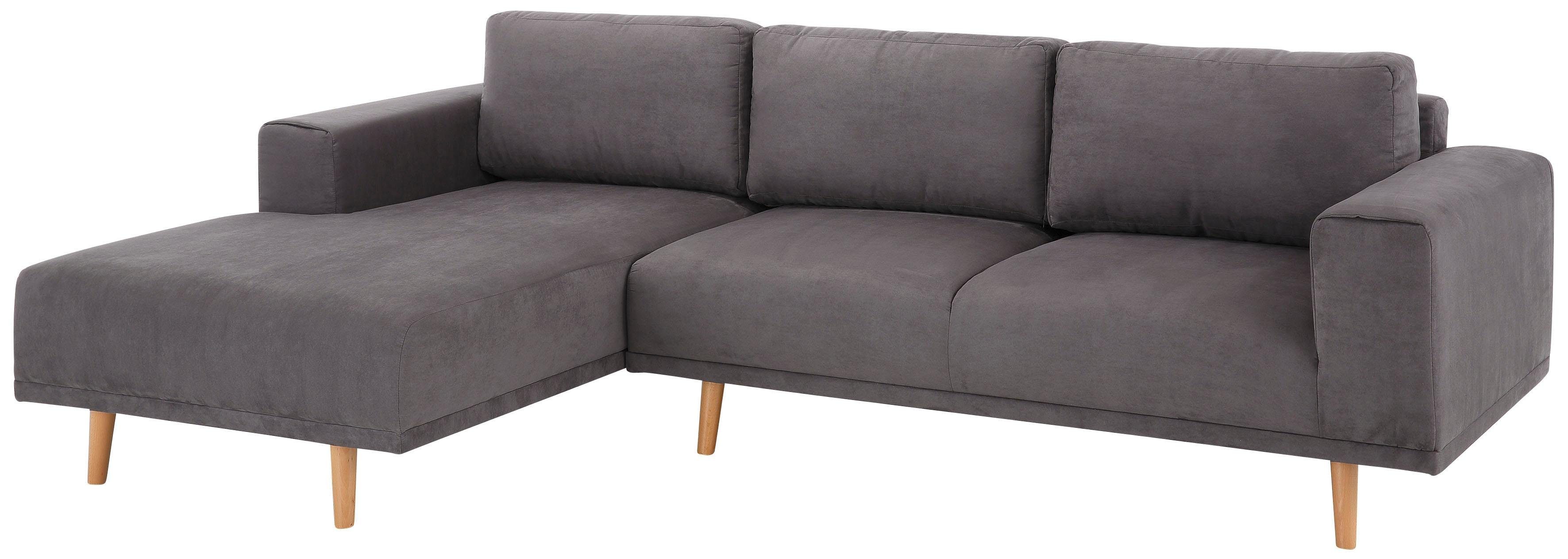 Home affaire Hoekbank Lasse L-vorm in scandinavische stijl met houten poten