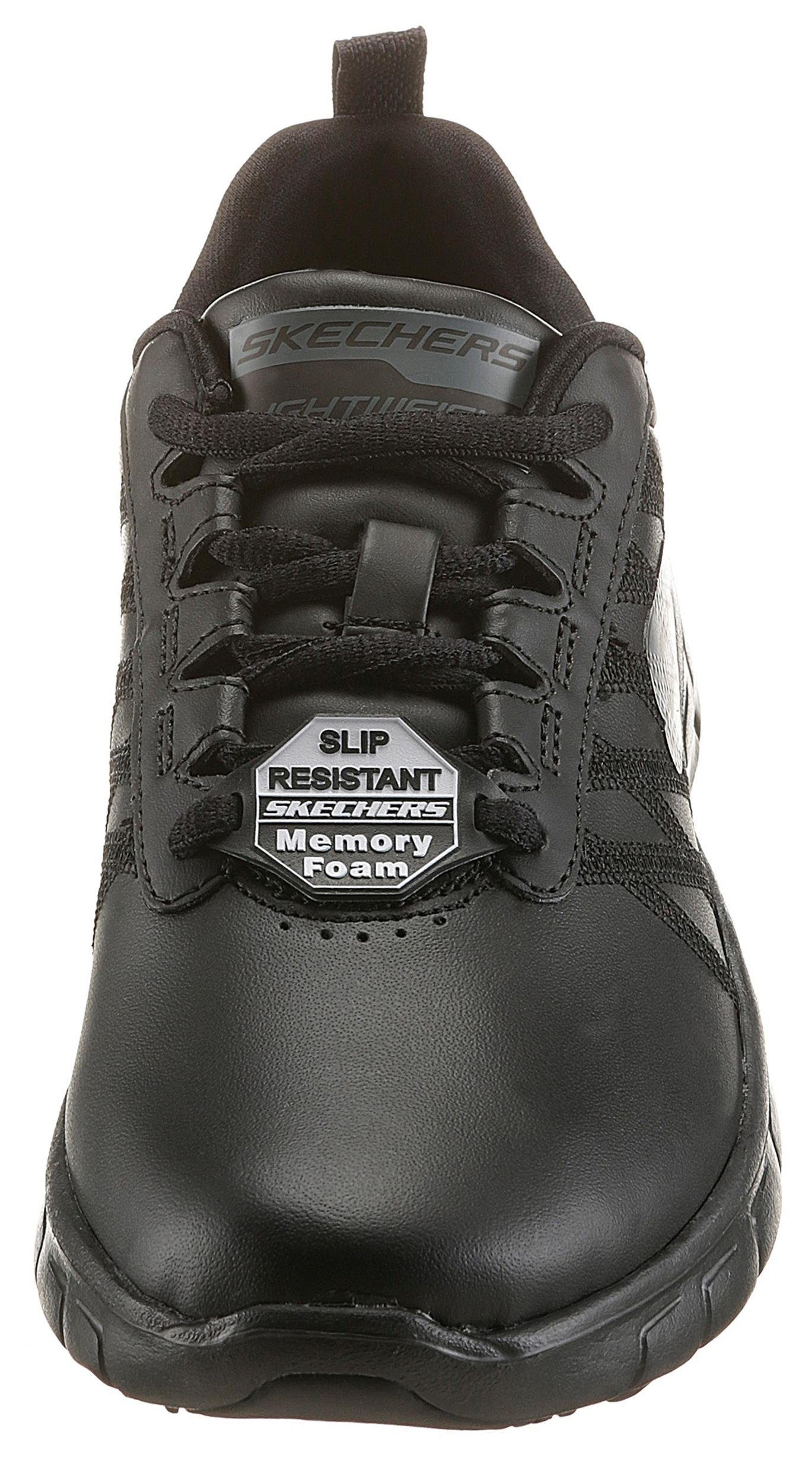 Skechers Werkschoenen Sure Track Erath veterschoenen Veterschoen voor de horeca, onderhoud met slipvaste zool