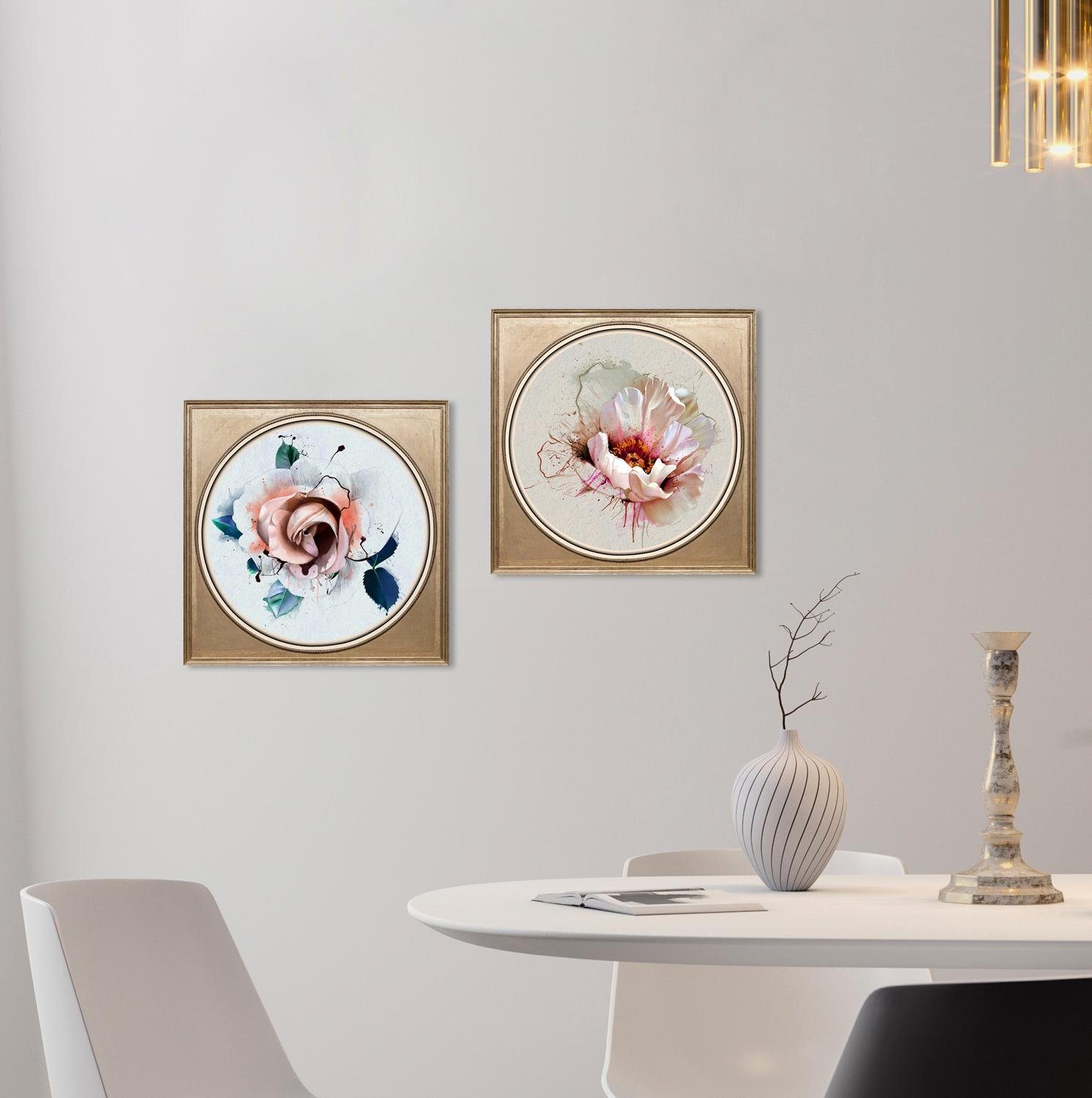 queence Artprint op acrylglas Witte bloem Fine Art-print in galeriekwaliteit
