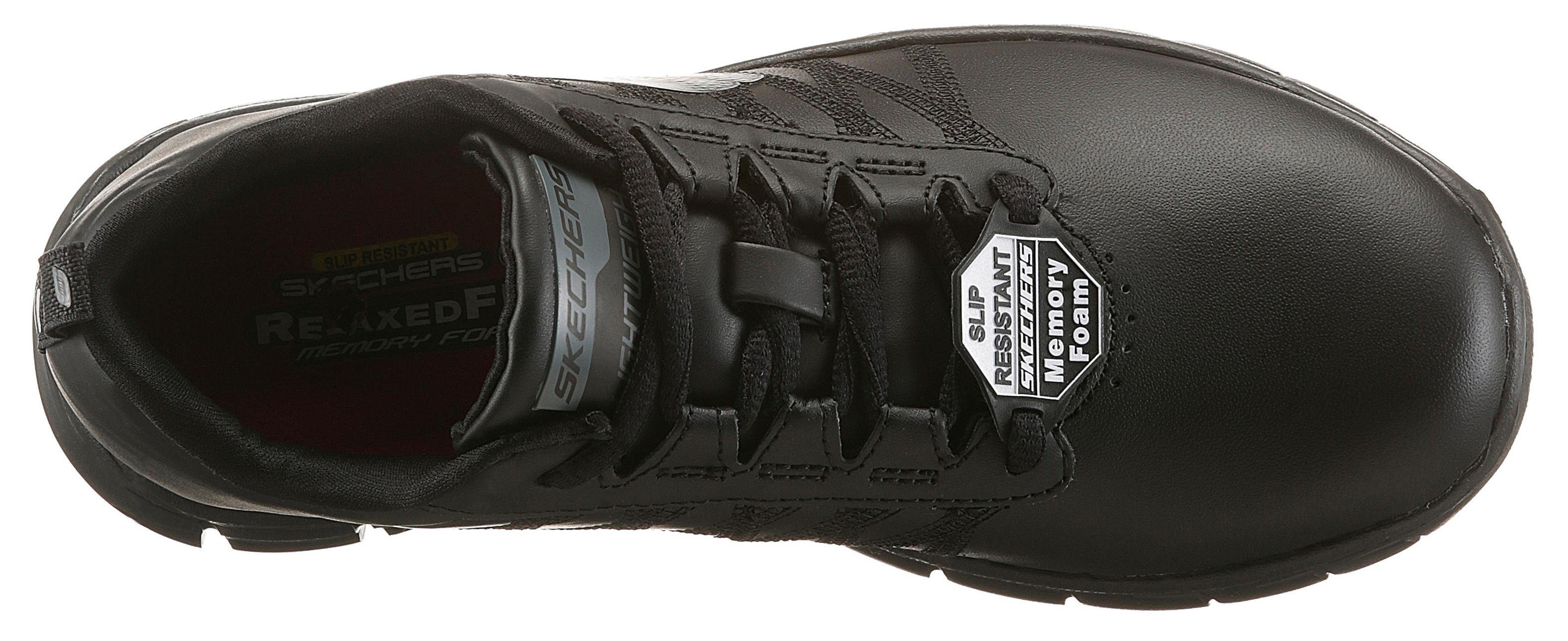 Skechers Werkschoenen Sure Track Erath veterschoenen Veterschoen voor de horeca, onderhoud met slipvaste zool