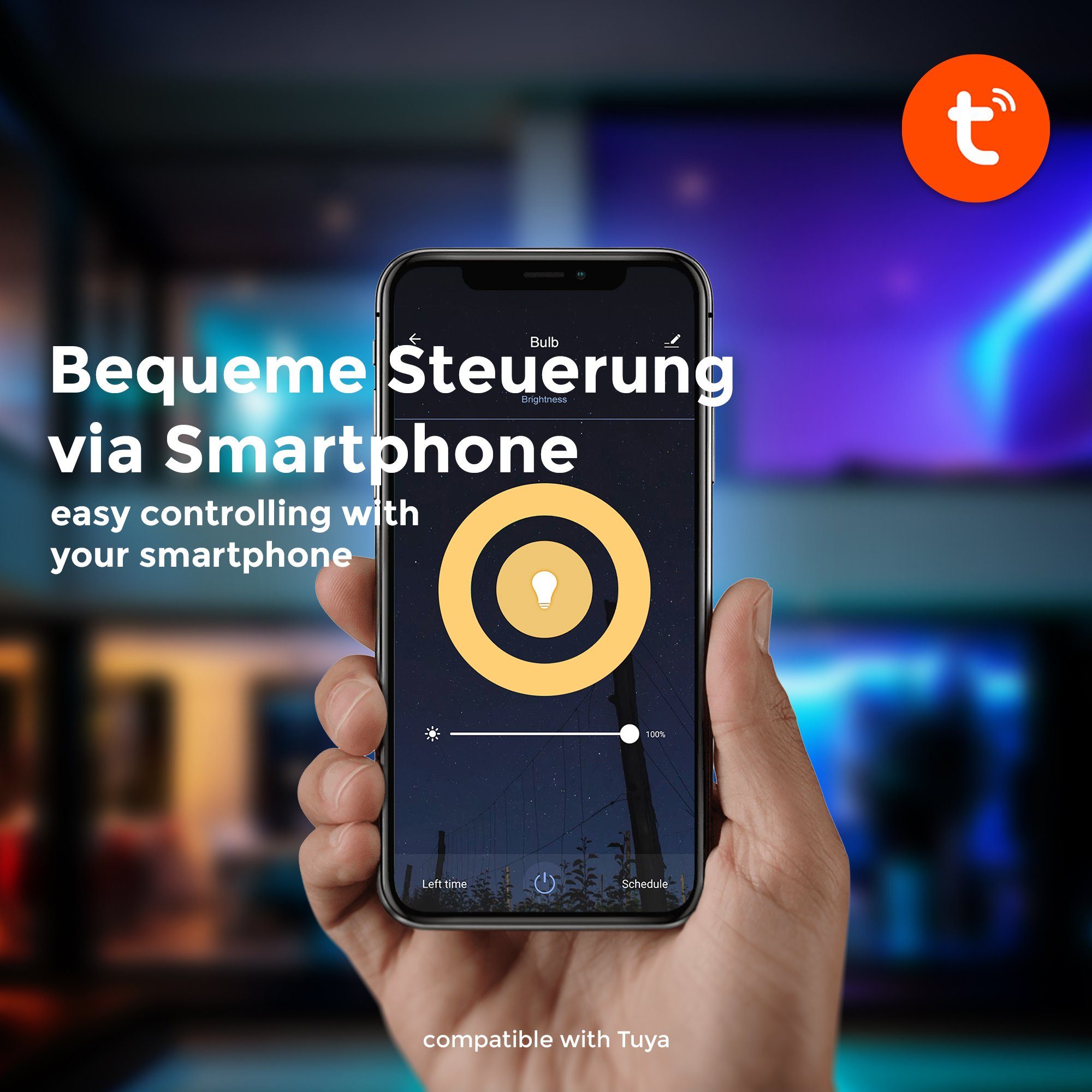 B.K.Licht Led-verlichting Smart Home LED-lamp, RGB, WiFi, appbesturing, dimbaar