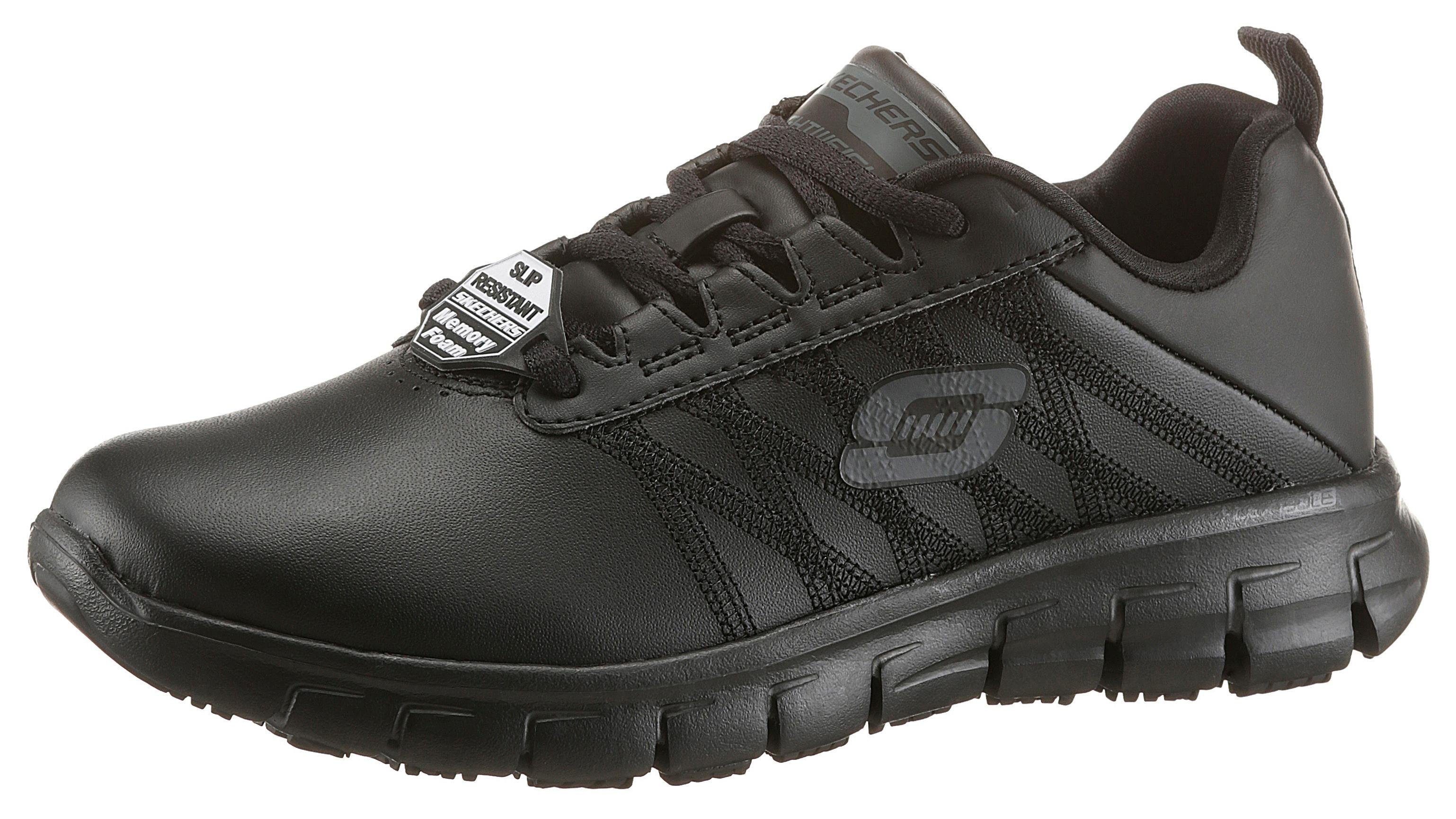 Skechers Werkschoenen Sure Track Erath veterschoenen Veterschoen voor de horeca, onderhoud met slipvaste zool