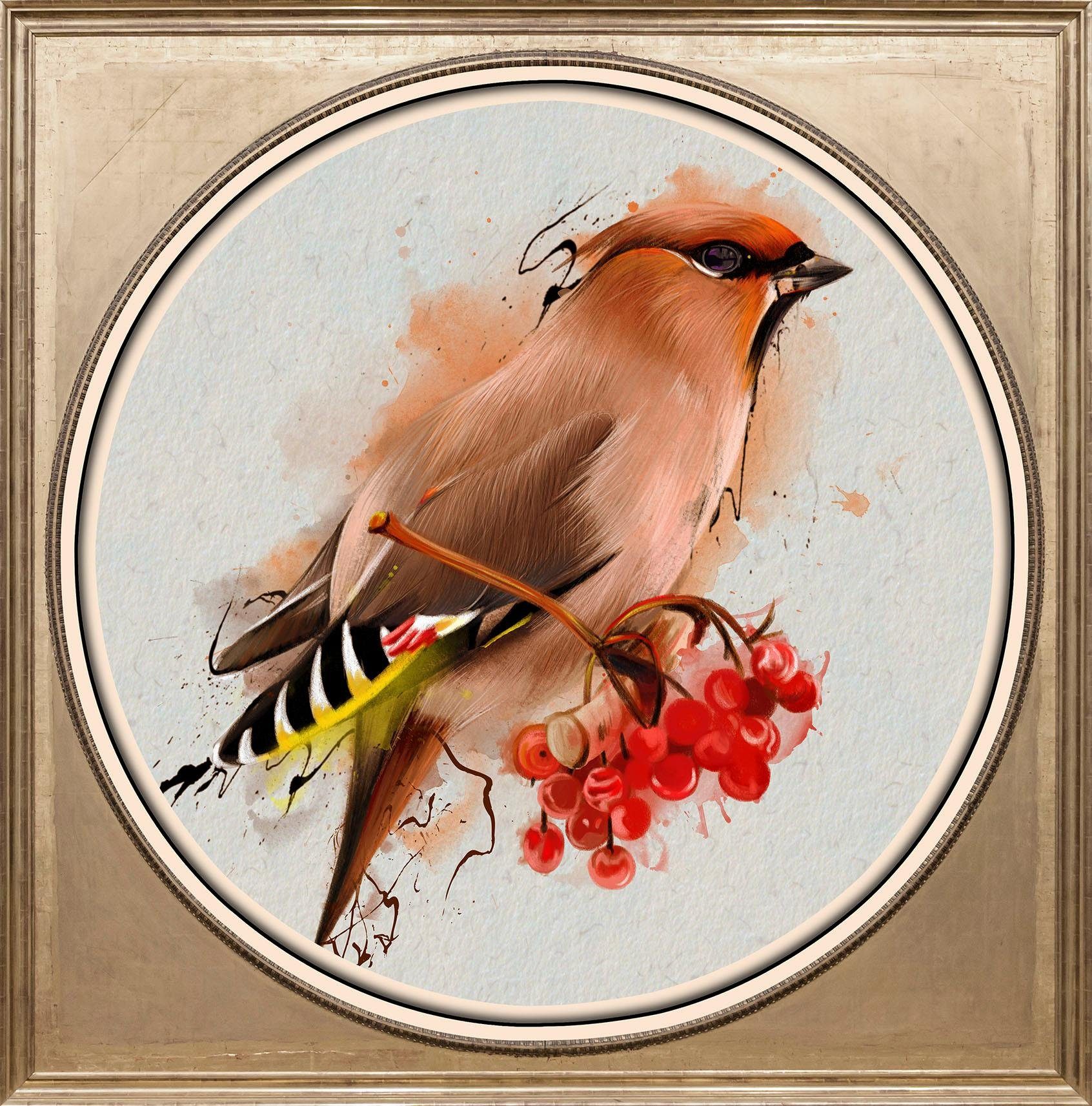 queence Artprint op acrylglas Veelkleurige vogel I