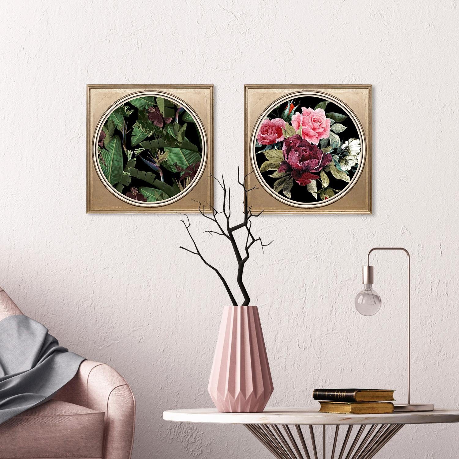 queence Artprint op acrylglas Veelkleurig bos bloemen II Fine Art-print in galeriekwaliteit