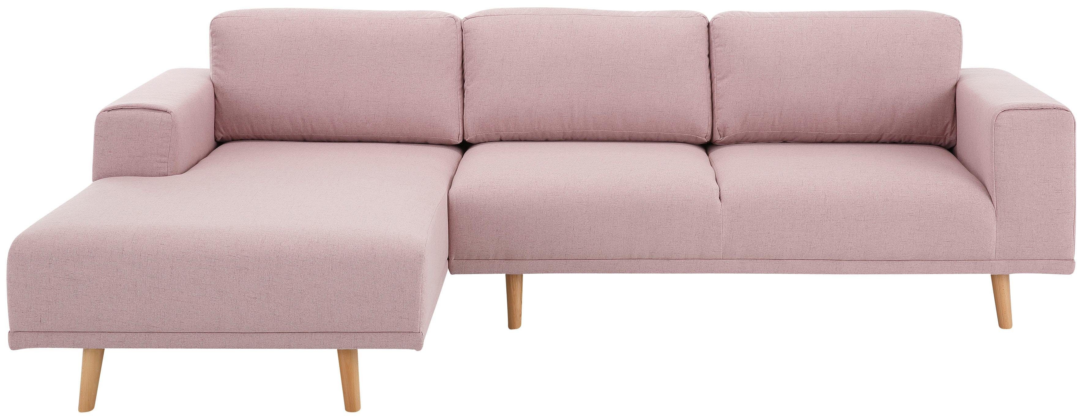 Home affaire Hoekbank Lasse L-vorm in scandinavische stijl met houten poten