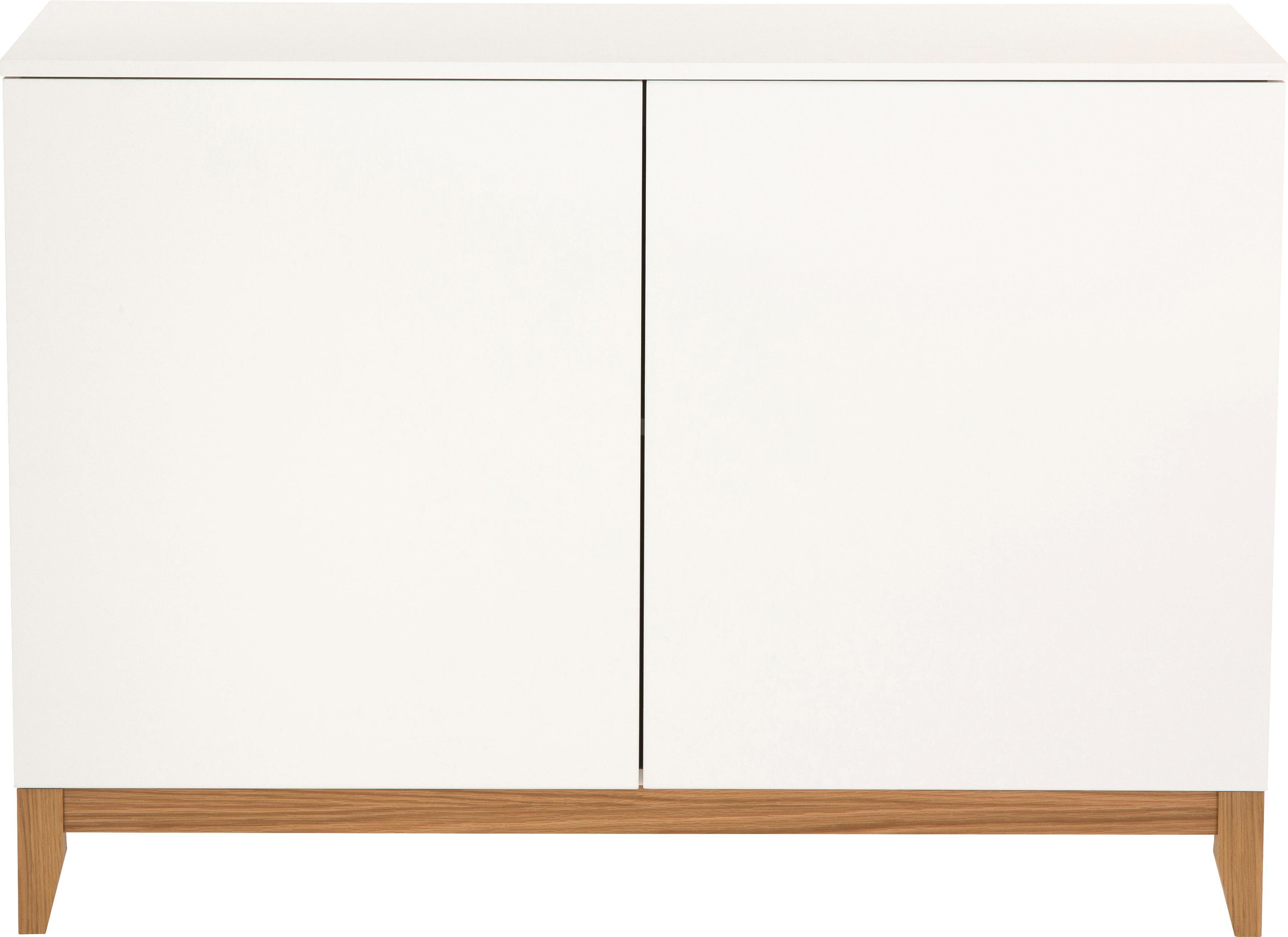 Woodman Dressoir Elinee Commode in trendy Scandinavische look, breedte 120 cm dressoirs maat 120x48x85 cm wit
