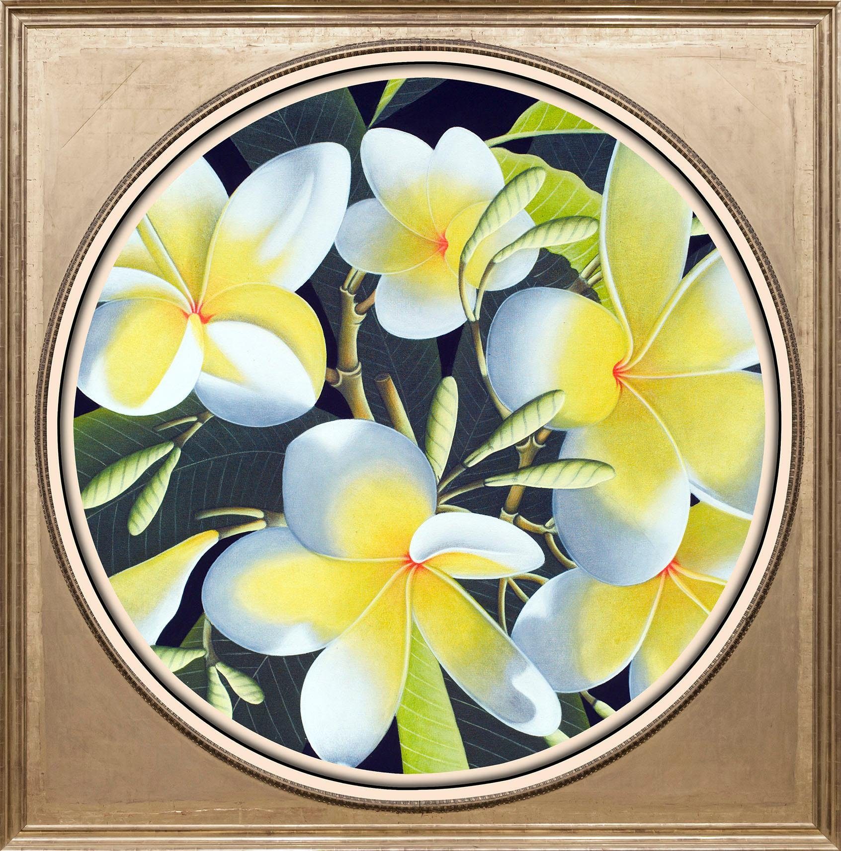 queence Artprint op acrylglas Gele bloemen