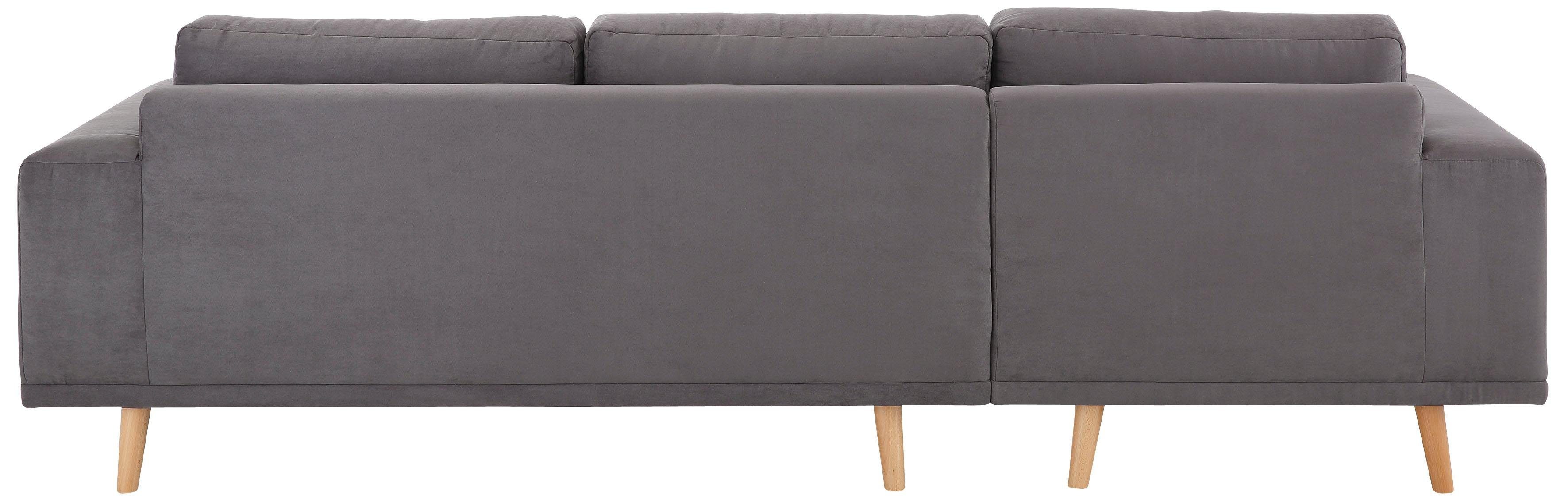 Home affaire Hoekbank Lasse L-vorm in scandinavische stijl met houten poten