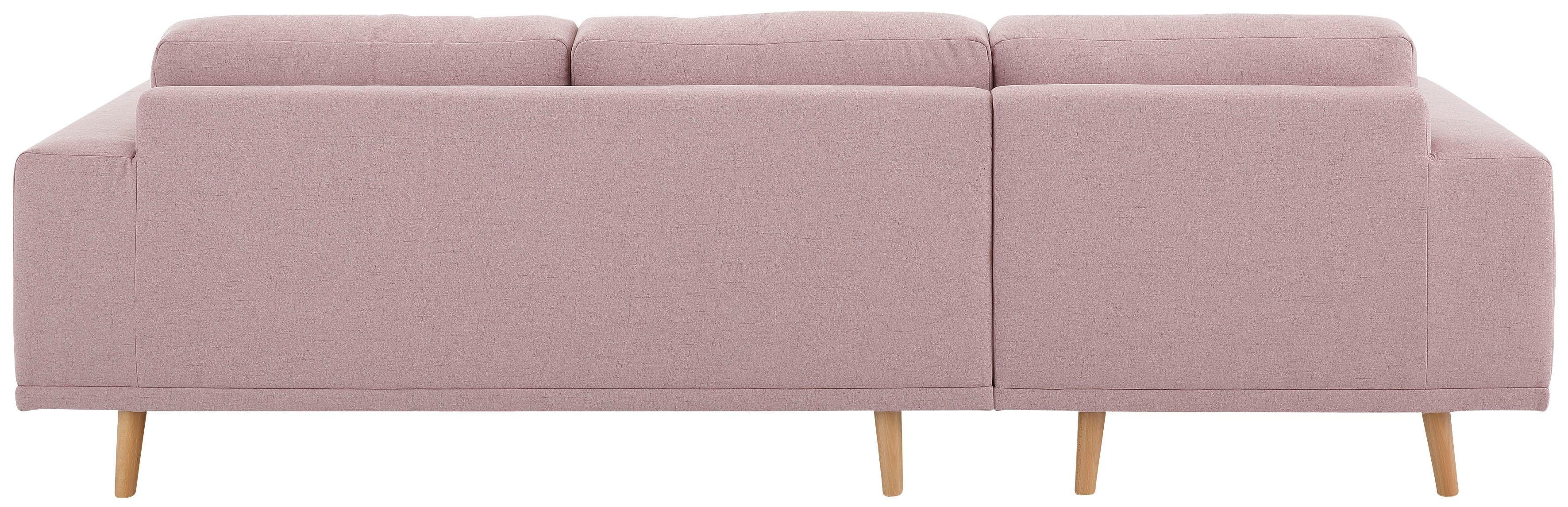 Home affaire Hoekbank Lasse L-vorm in scandinavische stijl met houten poten