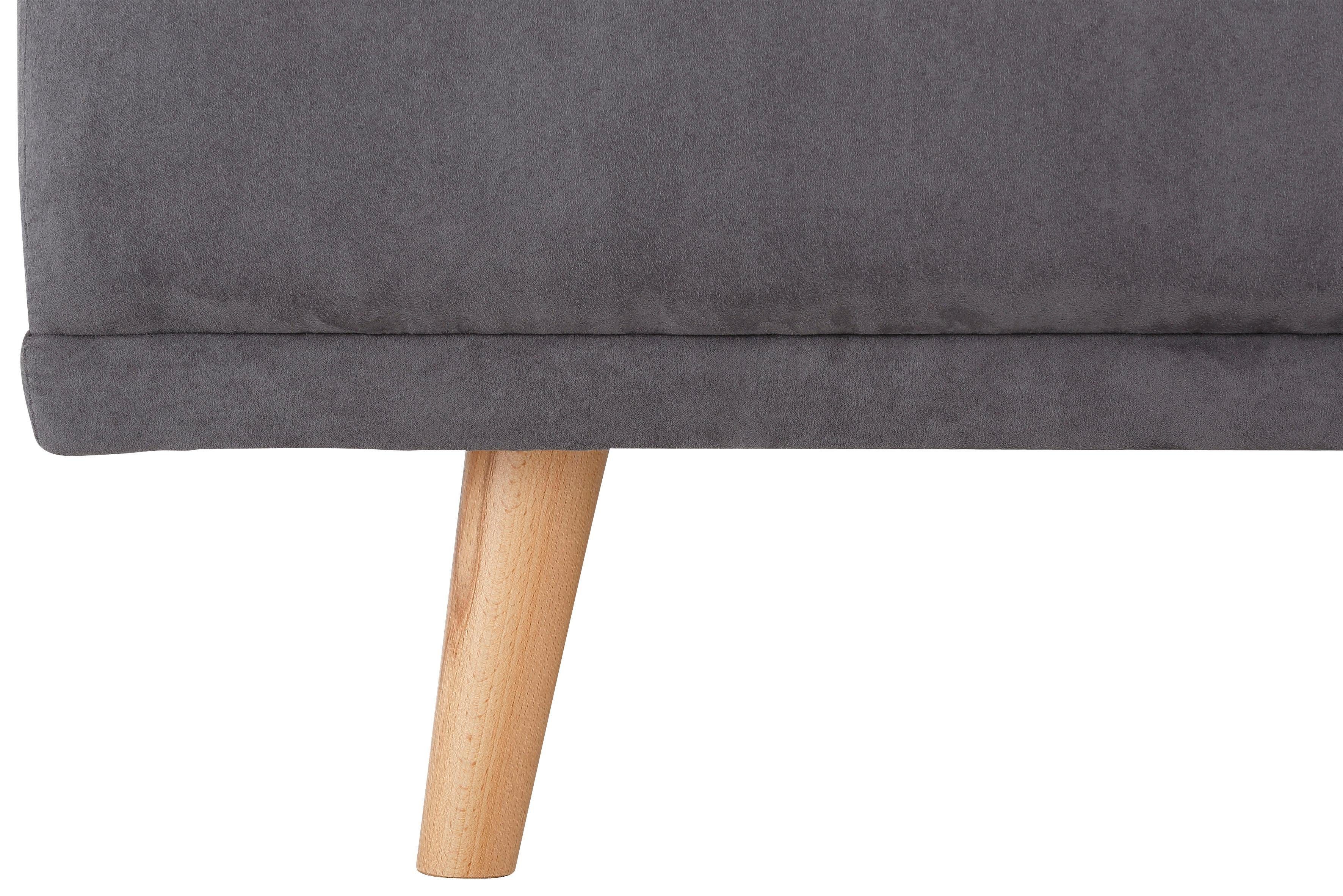 Home affaire Hoekbank Lasse L-vorm in scandinavische stijl met houten poten