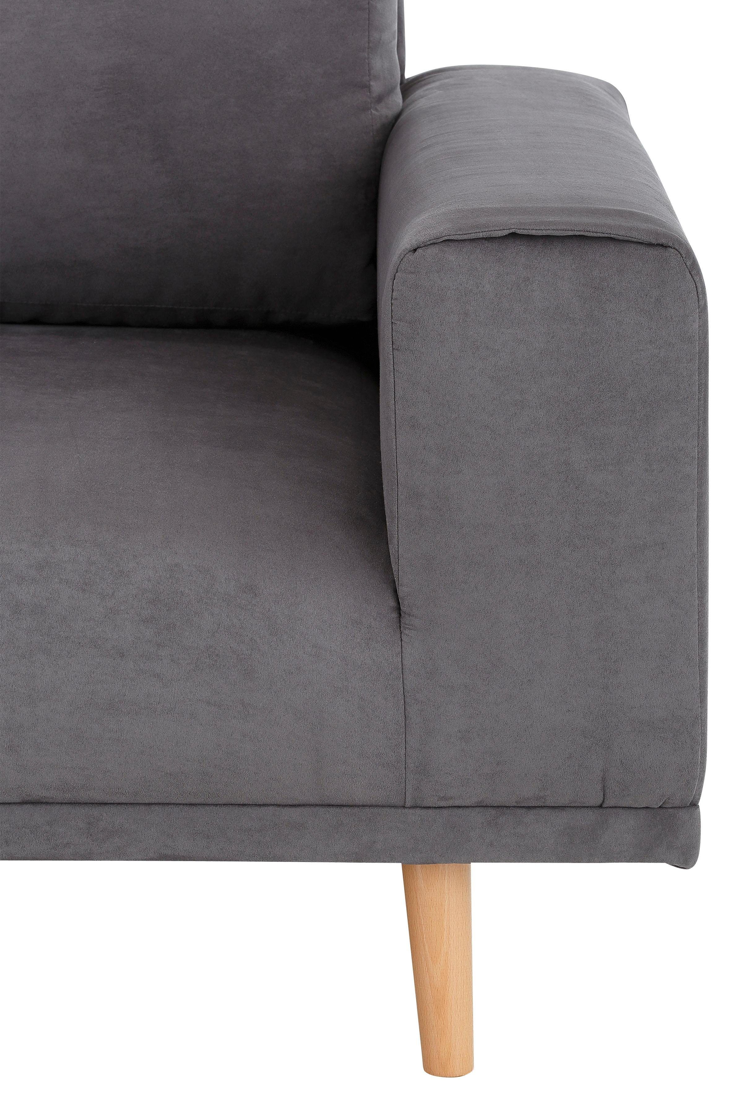 Home affaire Hoekbank Lasse L-vorm in scandinavische stijl met houten poten