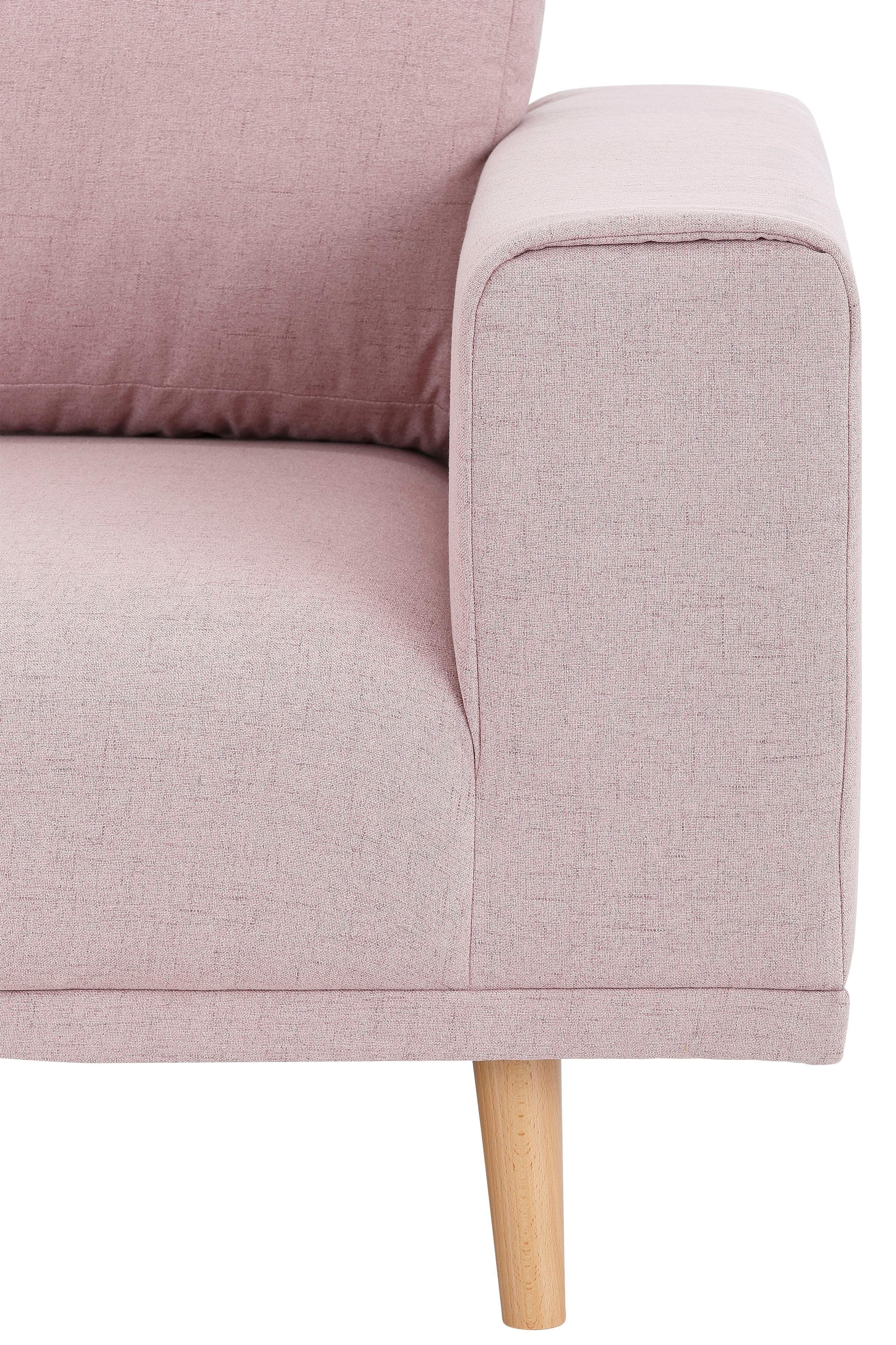 Home affaire Hoekbank Lasse L-vorm in scandinavische stijl met houten poten