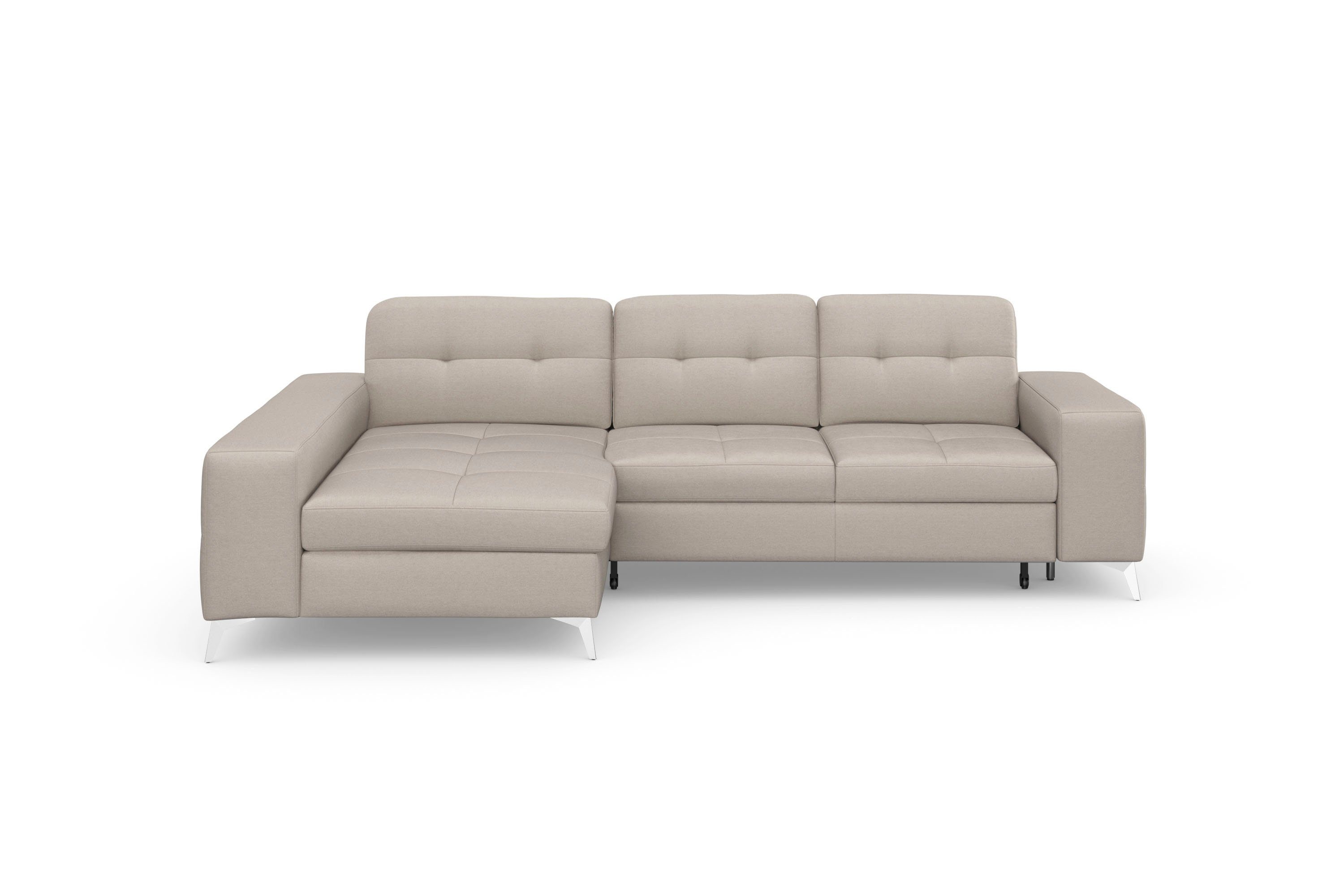sit&more Hoekbank Baviene L-vorm inclusief zitdiepteverstelling en binnenvering, slaapfunctie naar keuze beige, hoekbanken, Récamier links, Zonder