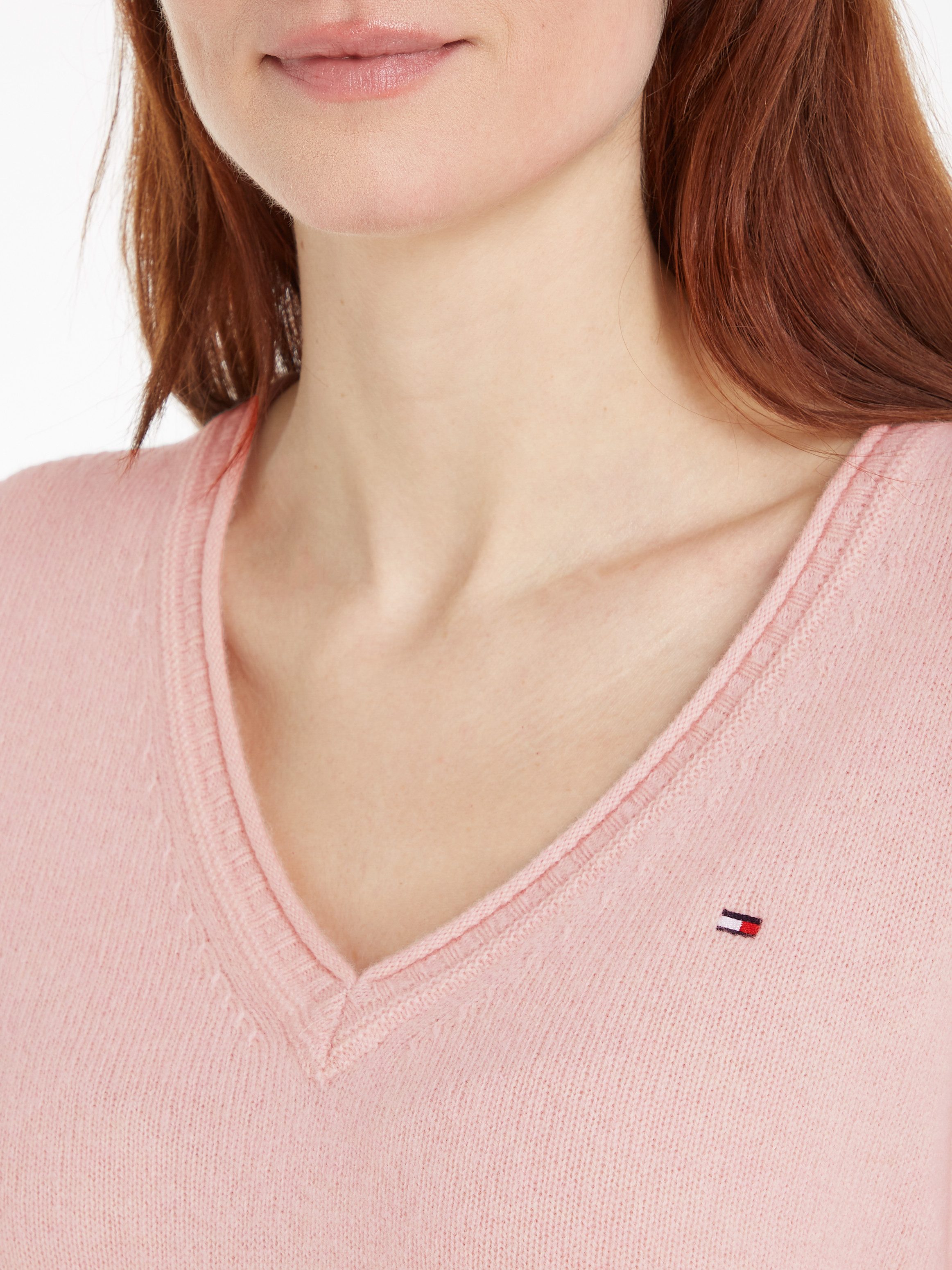 Tommy Hilfiger Gebreide trui SOFT WOOL V-NK SWEATER