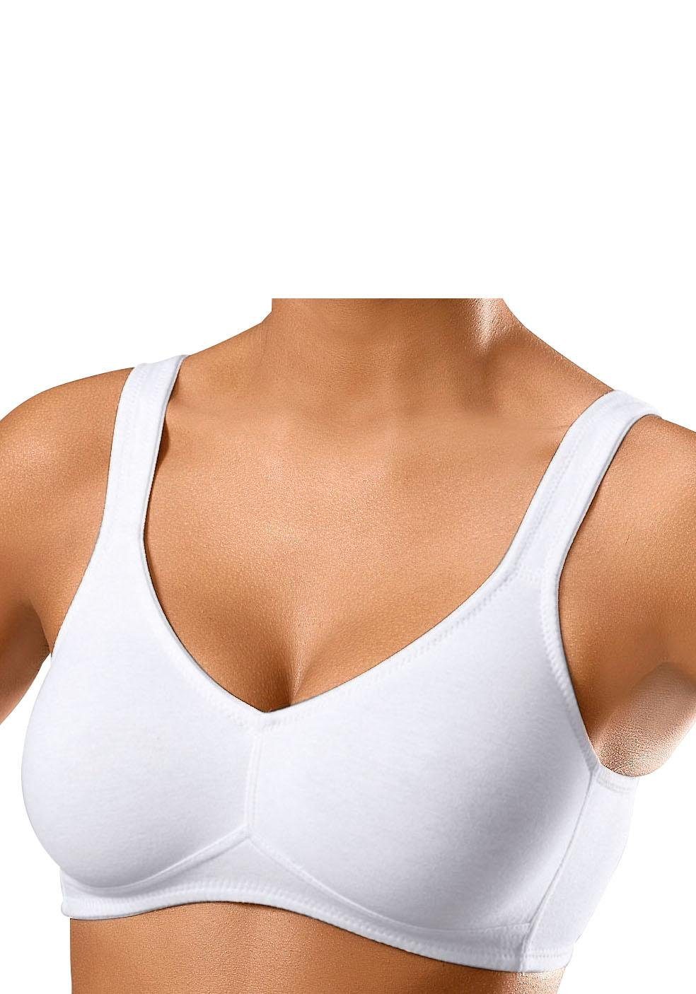 Petite fleur Soft-bh zonder beugels, gemaakt van zacht katoen (Set van 2)