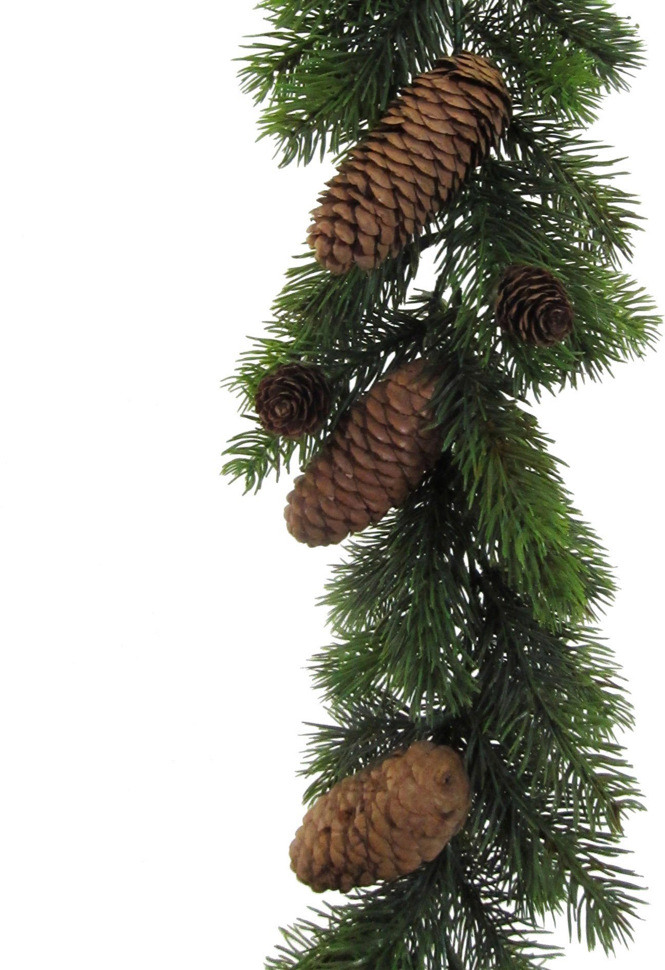 Creativ deco Winterse kunstplant Kerstversiering, kerstguirlande Guirlande met dennenappels, lengte 180 cm