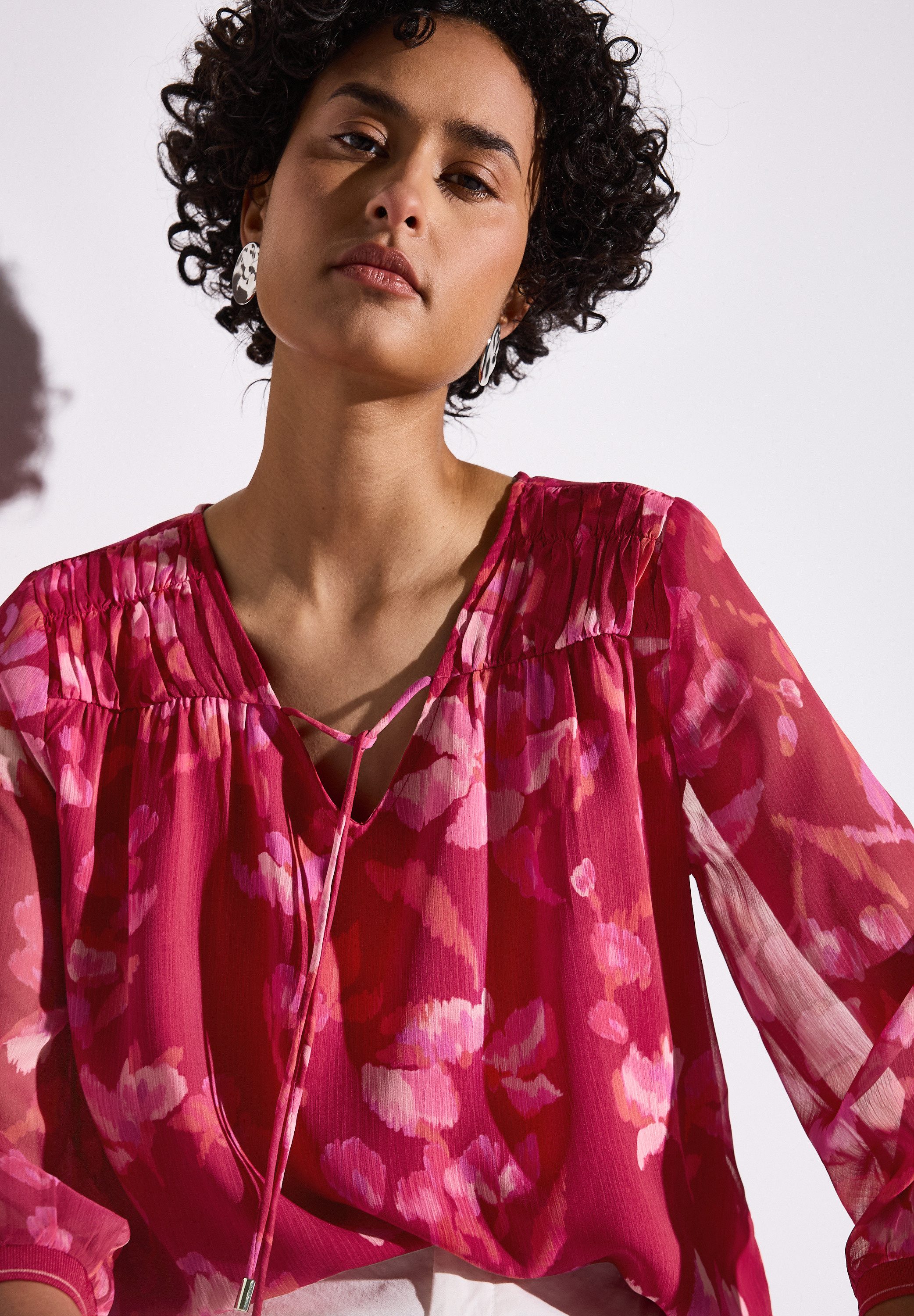 STREET ONE Chiffon blouse met print all-over