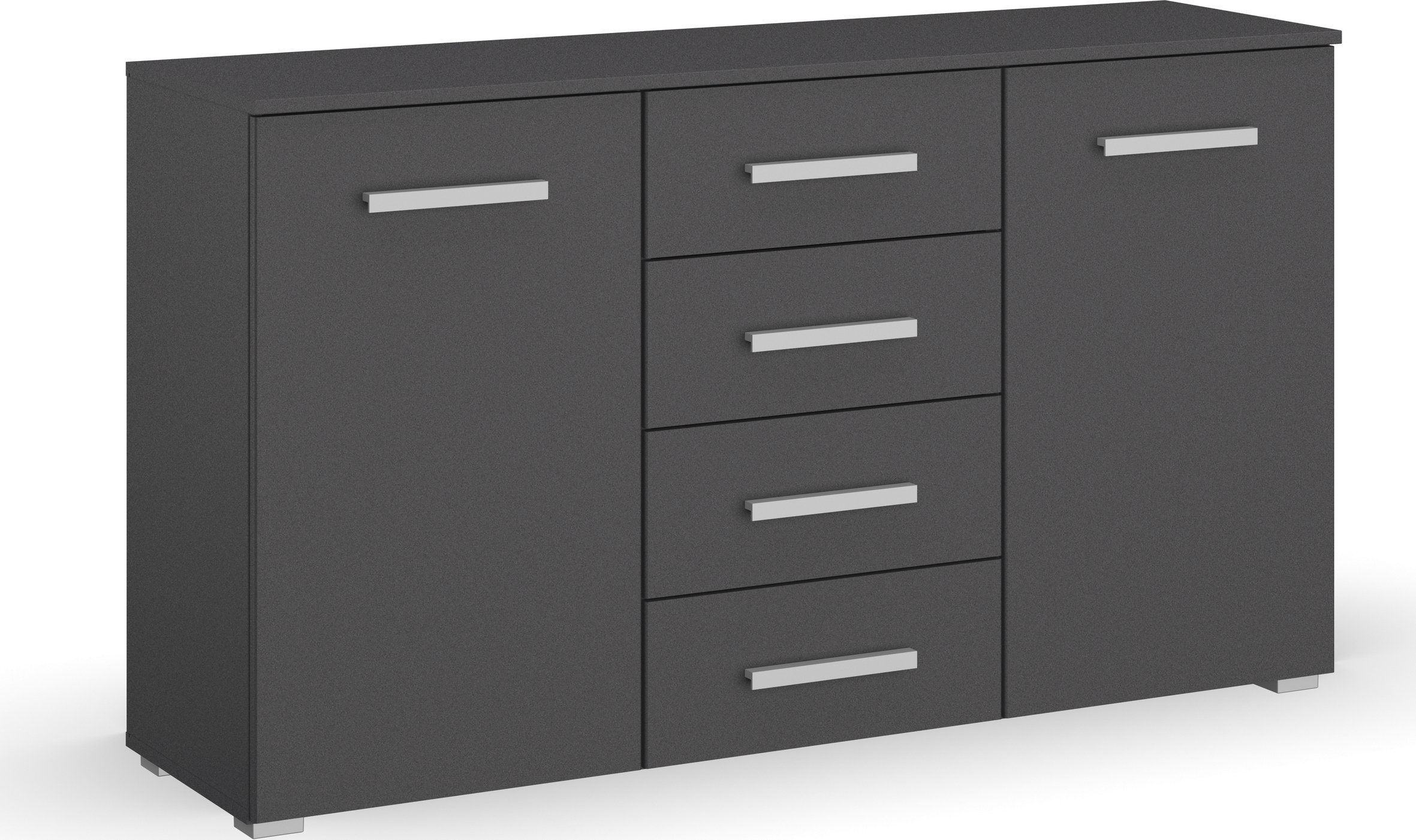 rauch Ladekast Sideboard commode combicommode KOLUNA met decorfront met 4 lades en 2 deuren en metalen grepen made in germany commodes & ladekasten