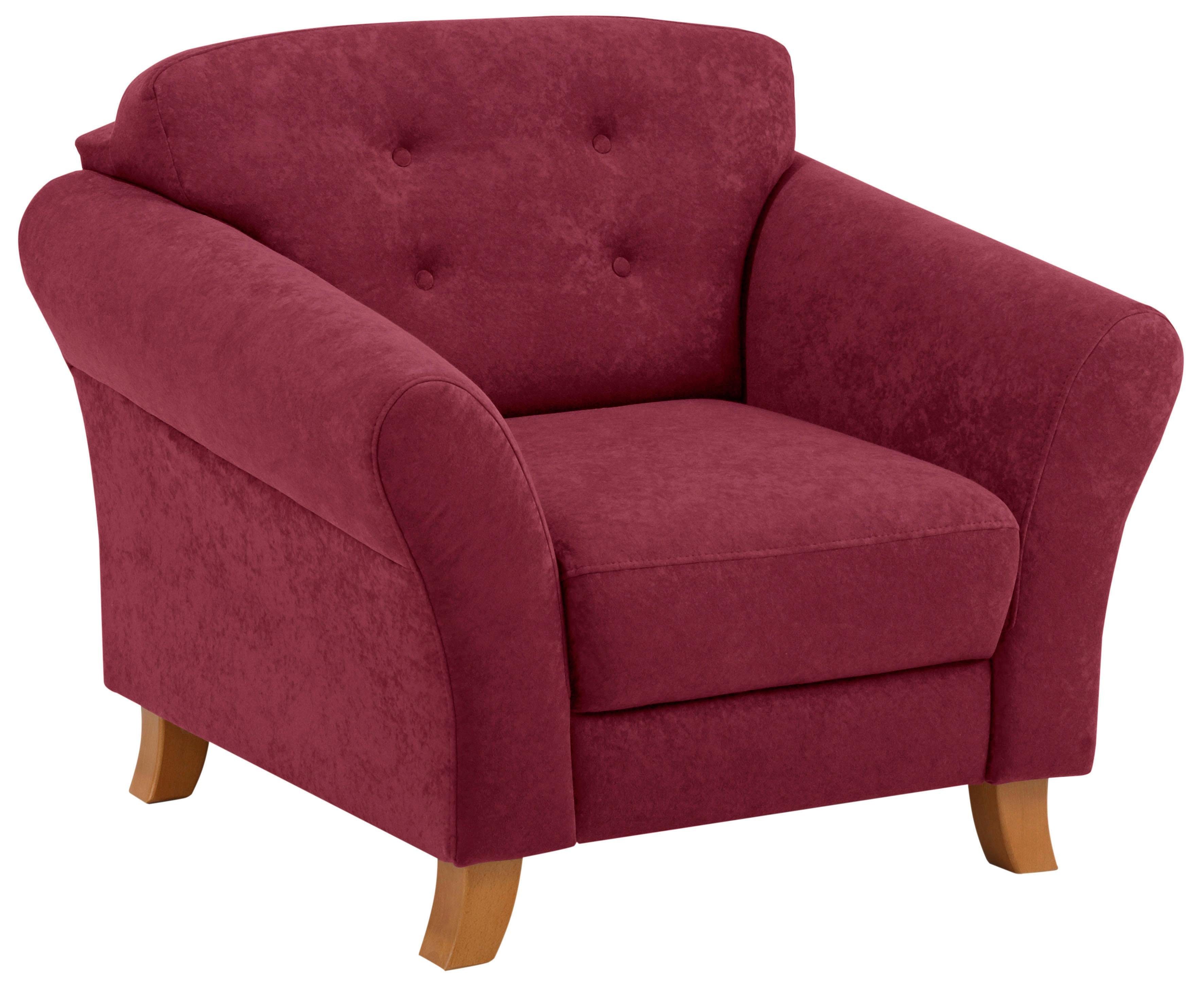 Home affaire Fauteuil Trondheim met binnenvering, capitonnage achter