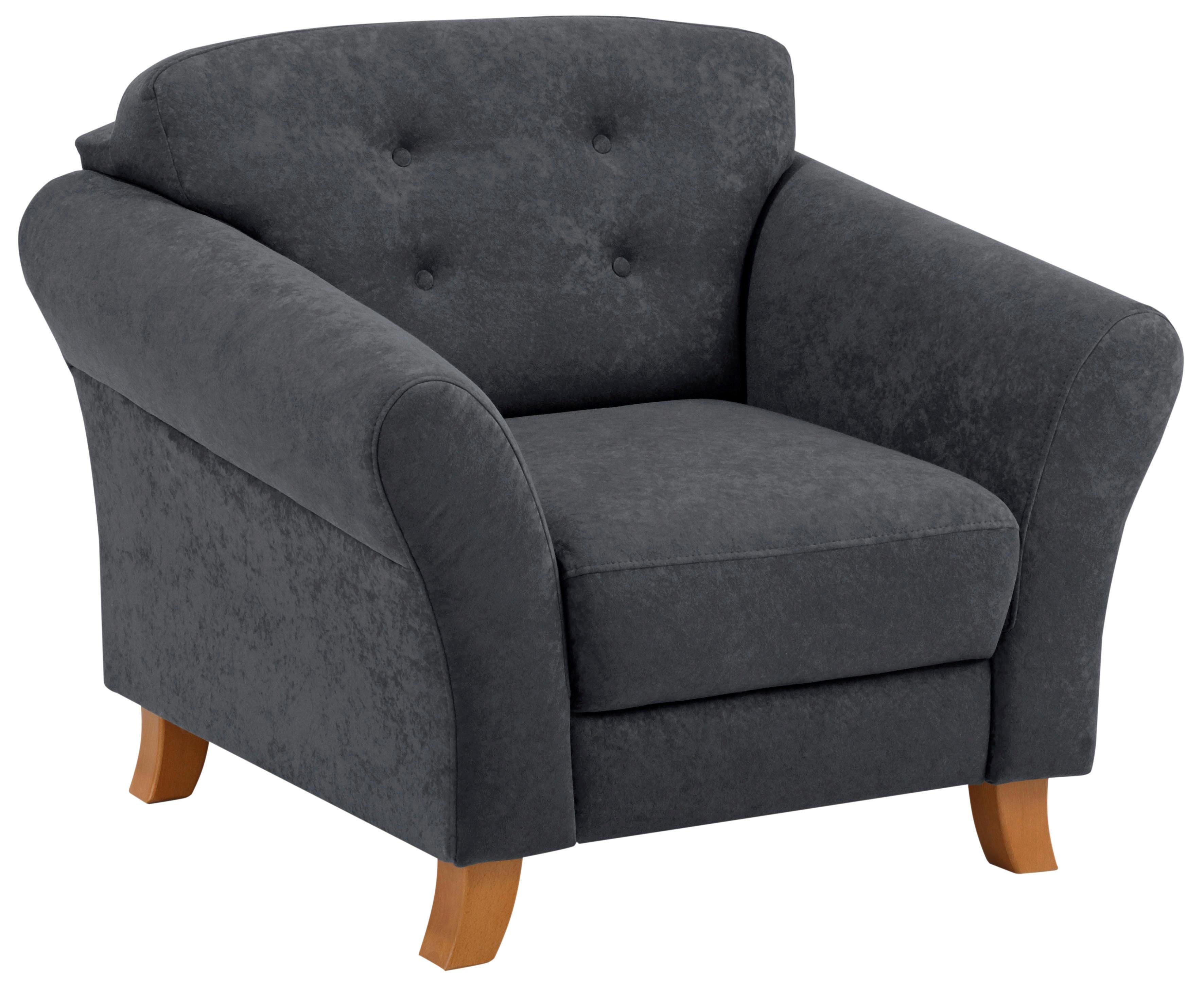 Home affaire Fauteuil Trondheim met binnenvering, capitonnage achter