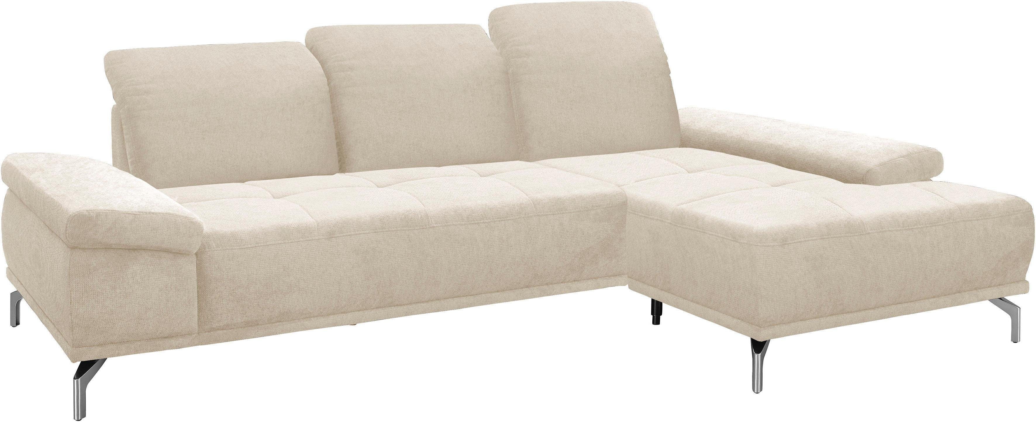 Places of Style Hoekbank Caluna Incl. zitdiepteverstelling, optioneel met hoofd- en armleuningverstelling