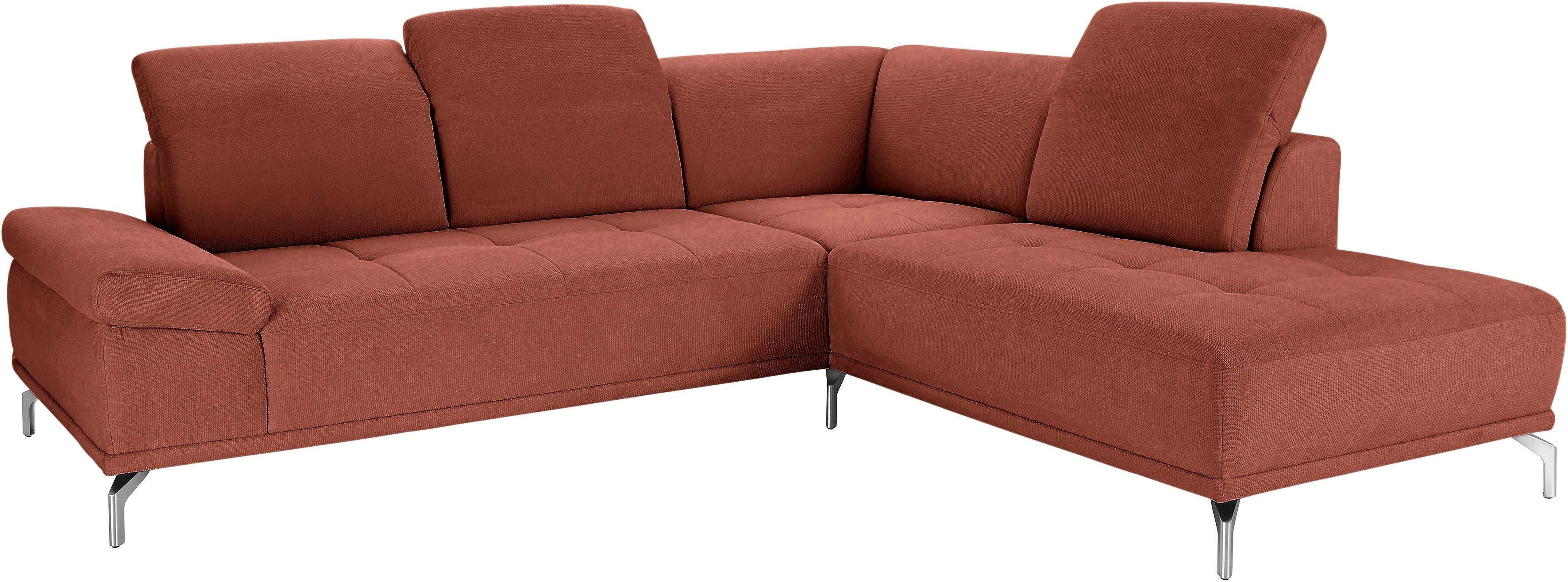 Places of Style Hoekbank Caluna Incl. zitdiepteverstelling, optioneel met hoofd- en armleuningverstelling
