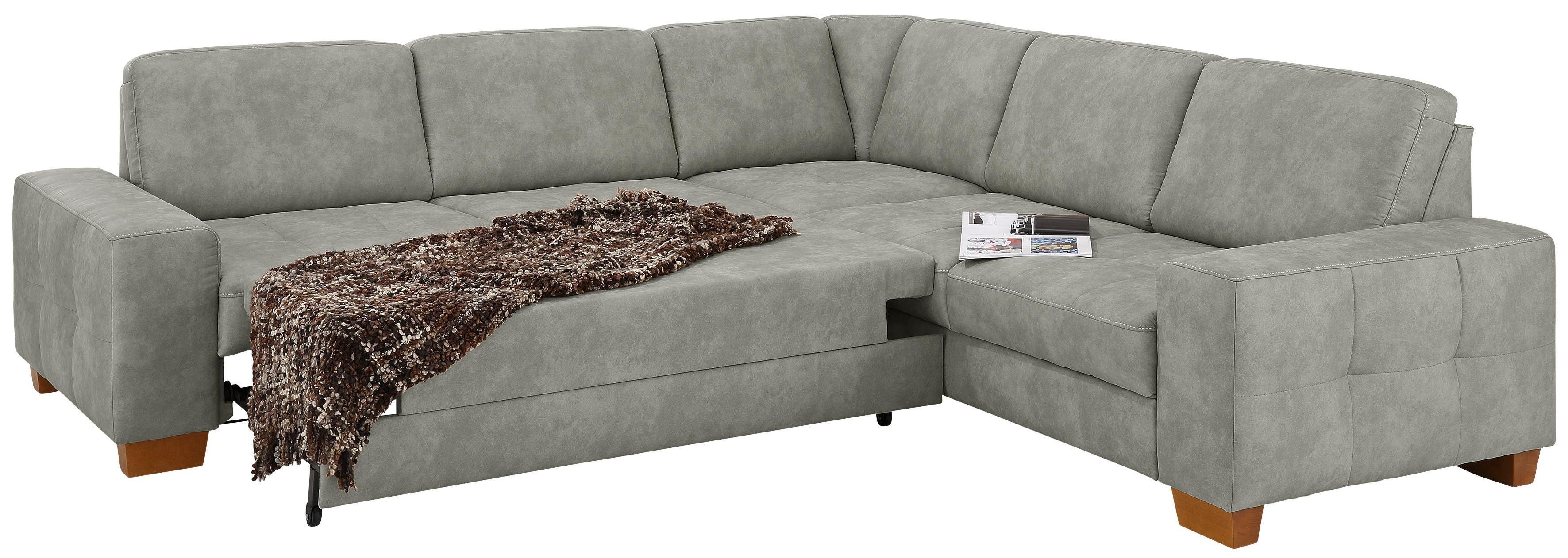Home affaire Hoekbank Puccini L-vorm met binnenvering, zitdiepteverstelling, contrastnaad