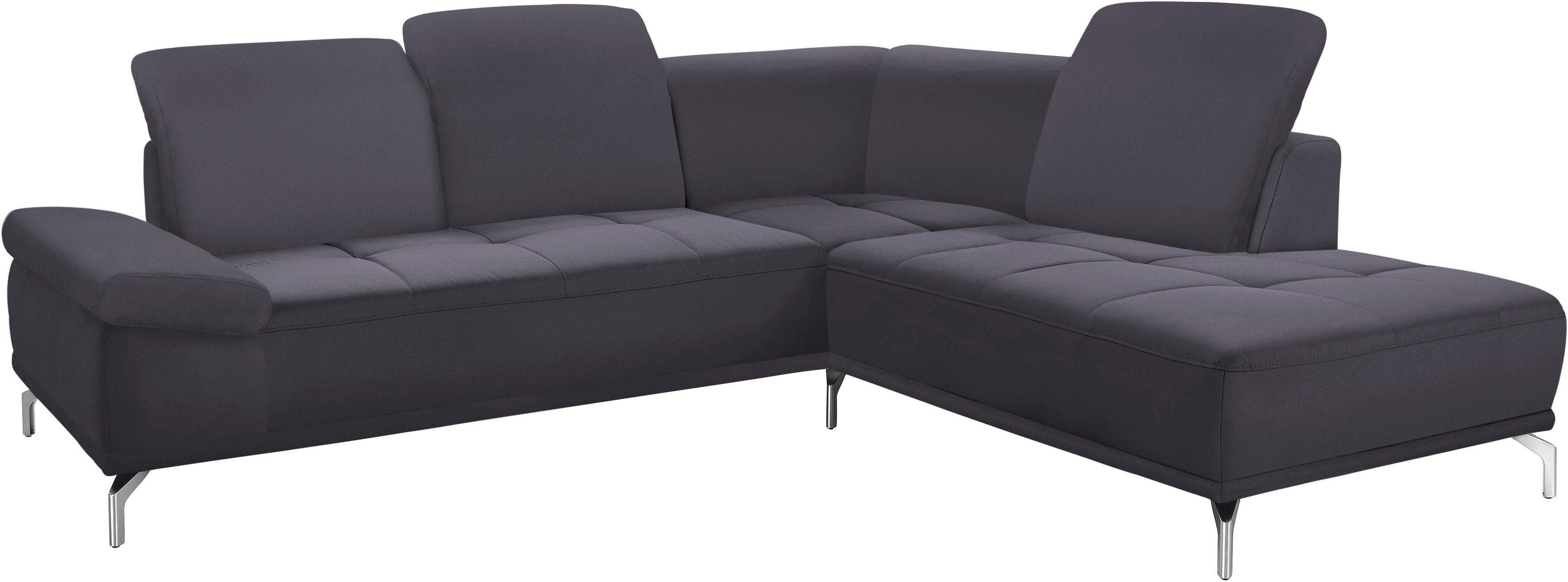Places of Style Hoekbank Caluna Incl. zitdiepteverstelling, optioneel met hoofd- en armleuningverstelling
