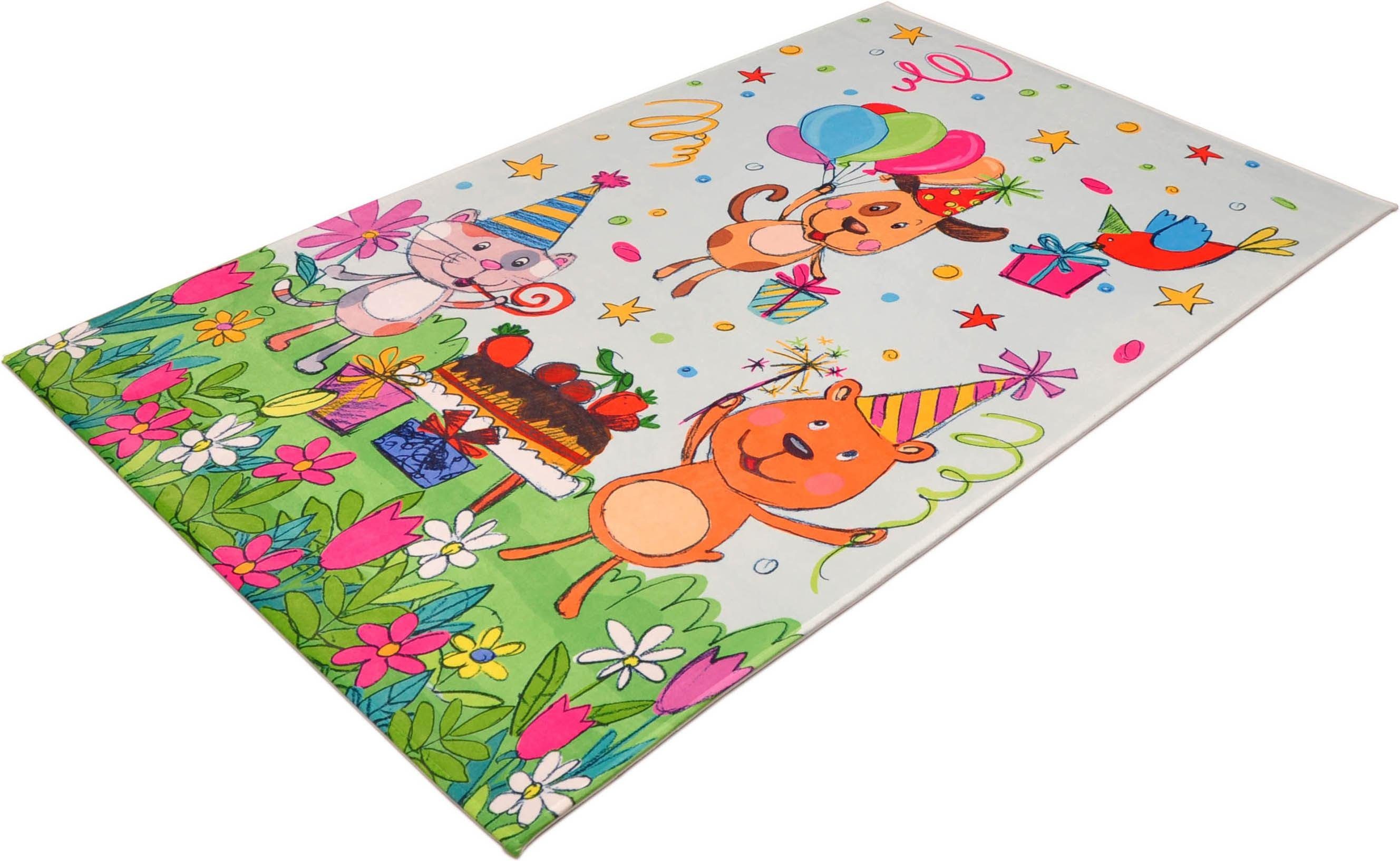 Vloerkleed voor de kinderkamer, Lovely Kids 418, Böing Carpet, rechth., hoogte 6 mm, gedessineerd