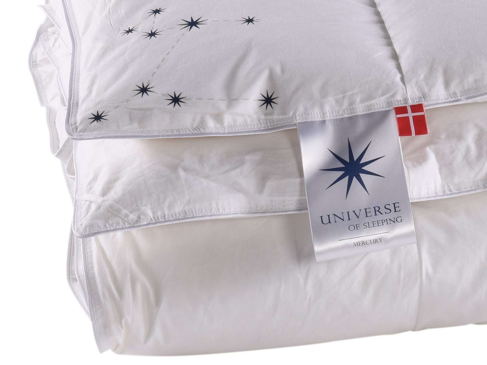 UNIVERSE OF SLEEPING Donzen dekbed Mercury, voor zomer & winter, natuurlijke materialen, Made in Denmark Normaal
