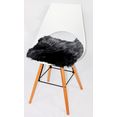 heitmann felle stoelkussen lam, hoekig zitkussen, zitvacht, hoekig, 44x44 cm, echte lamsvacht, wasbaar (1 stuk) grijs