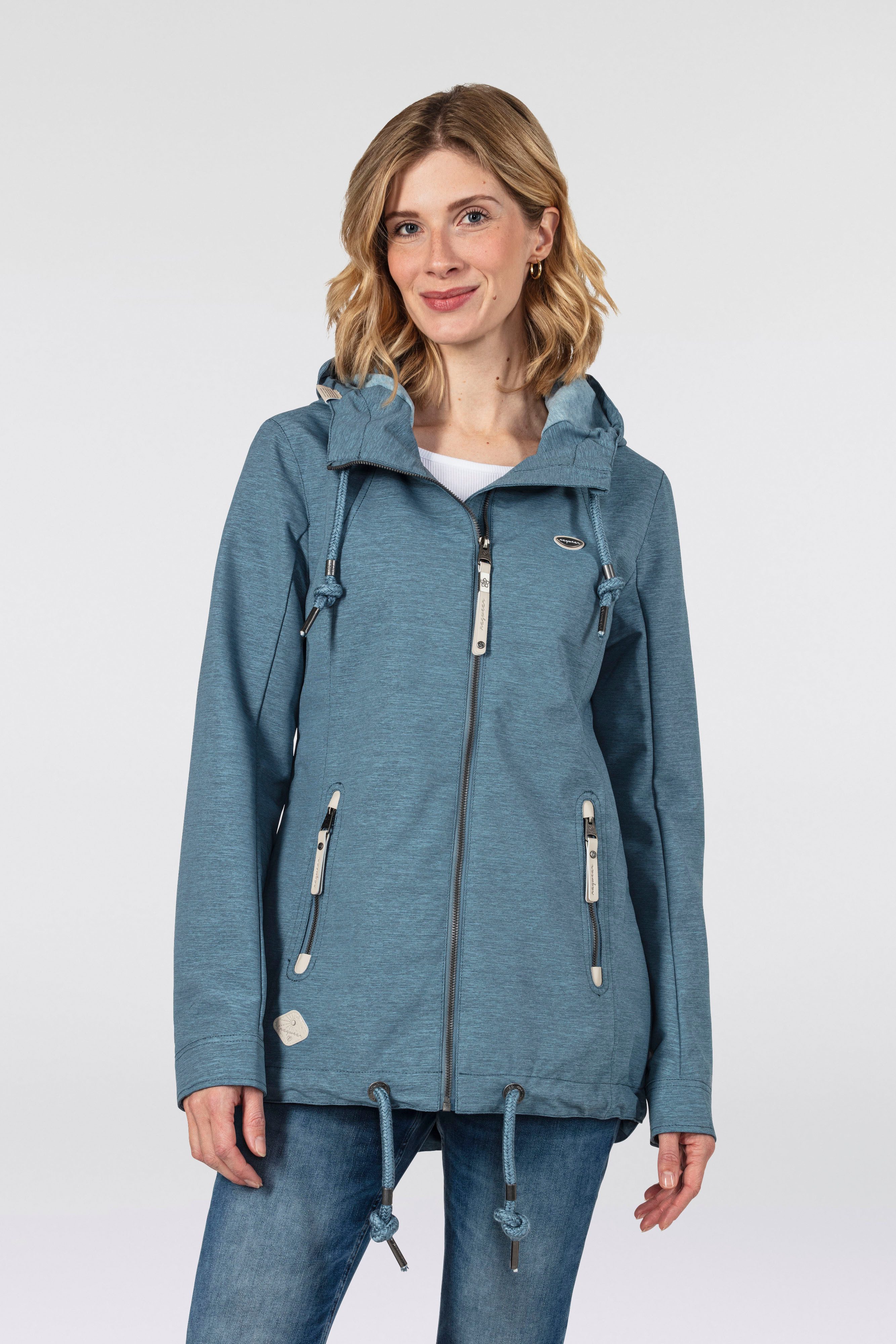 Ragwear Functioneel jack ZUZKA stijlvolle outdoorjas voor tussenseizoen water repellent coating