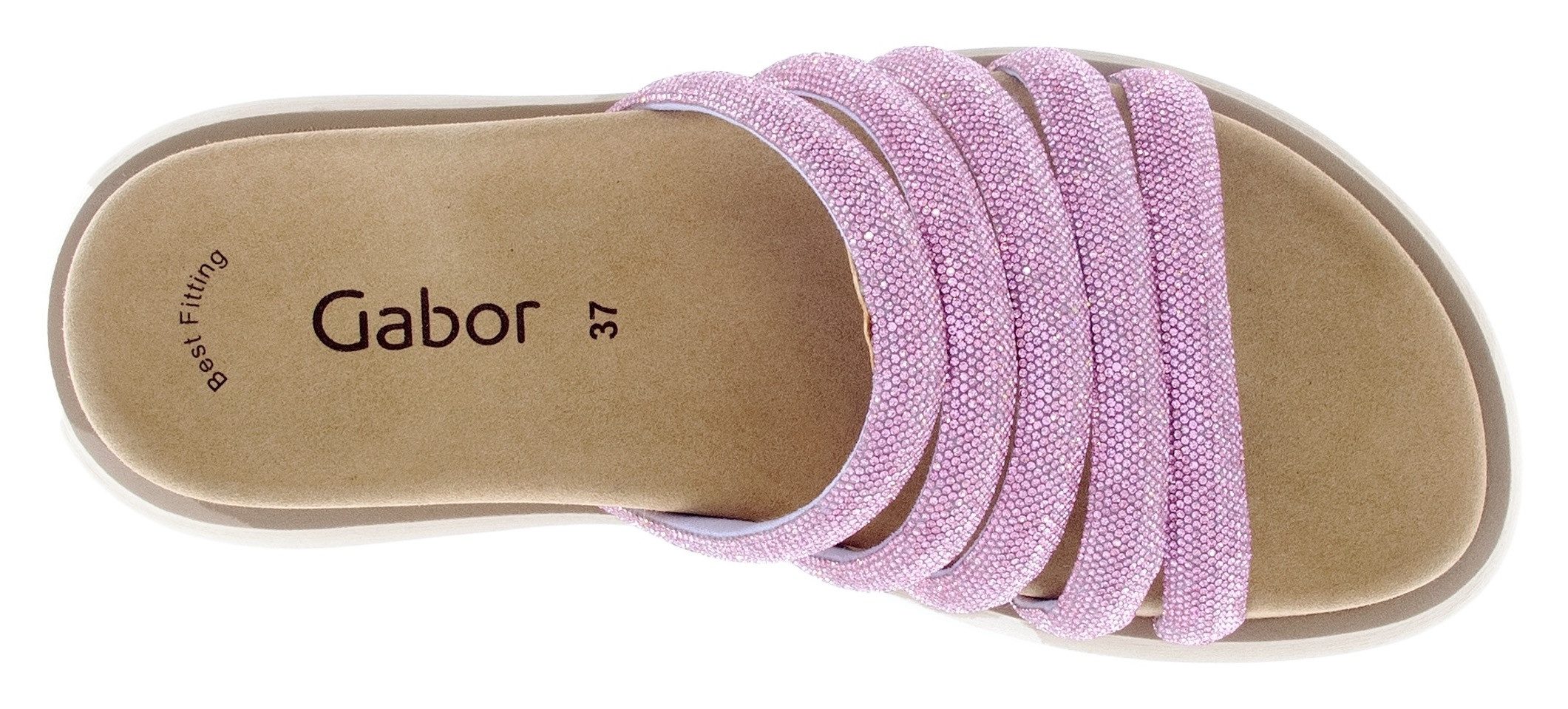 Gabor Slippers plateau, zomerschoen, slippers met best fitting-uitrusting