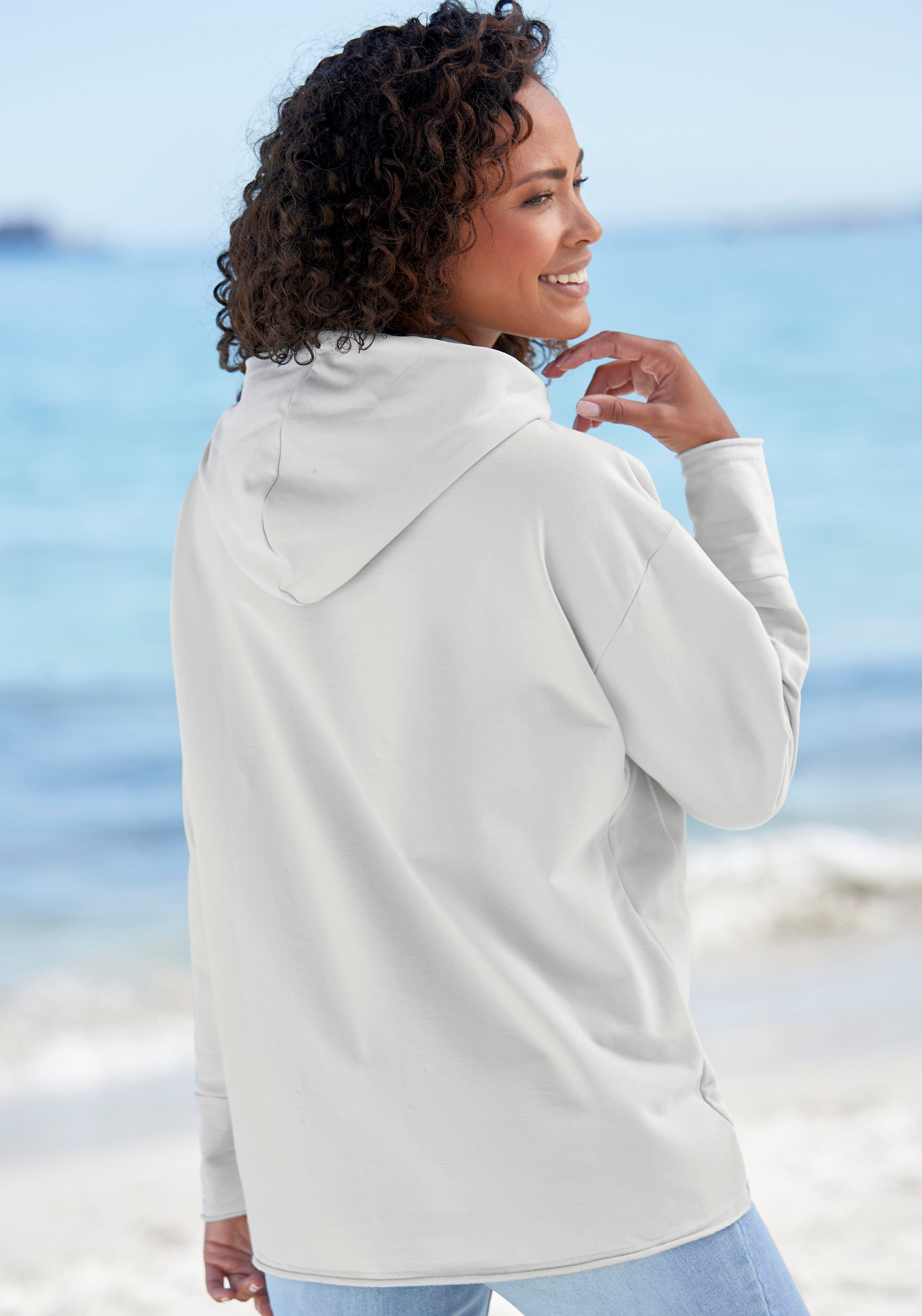 Elbsand Hoodie Dea hoodie met logo-opdruk aan de voorkant