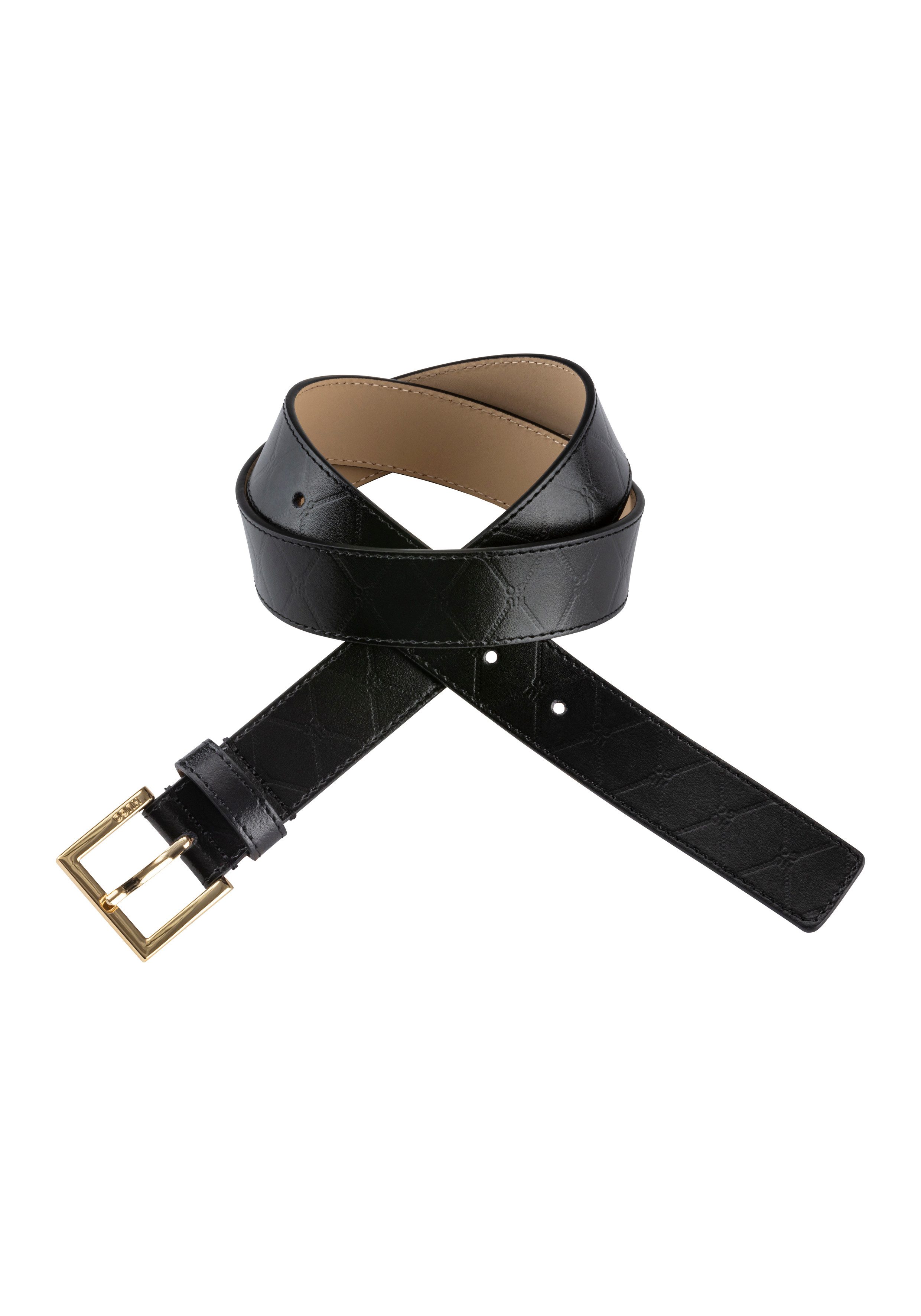 HUGO Leren riem Amelia-Ch-Deb_Sz30 dames brede riemen maat 95 zwart