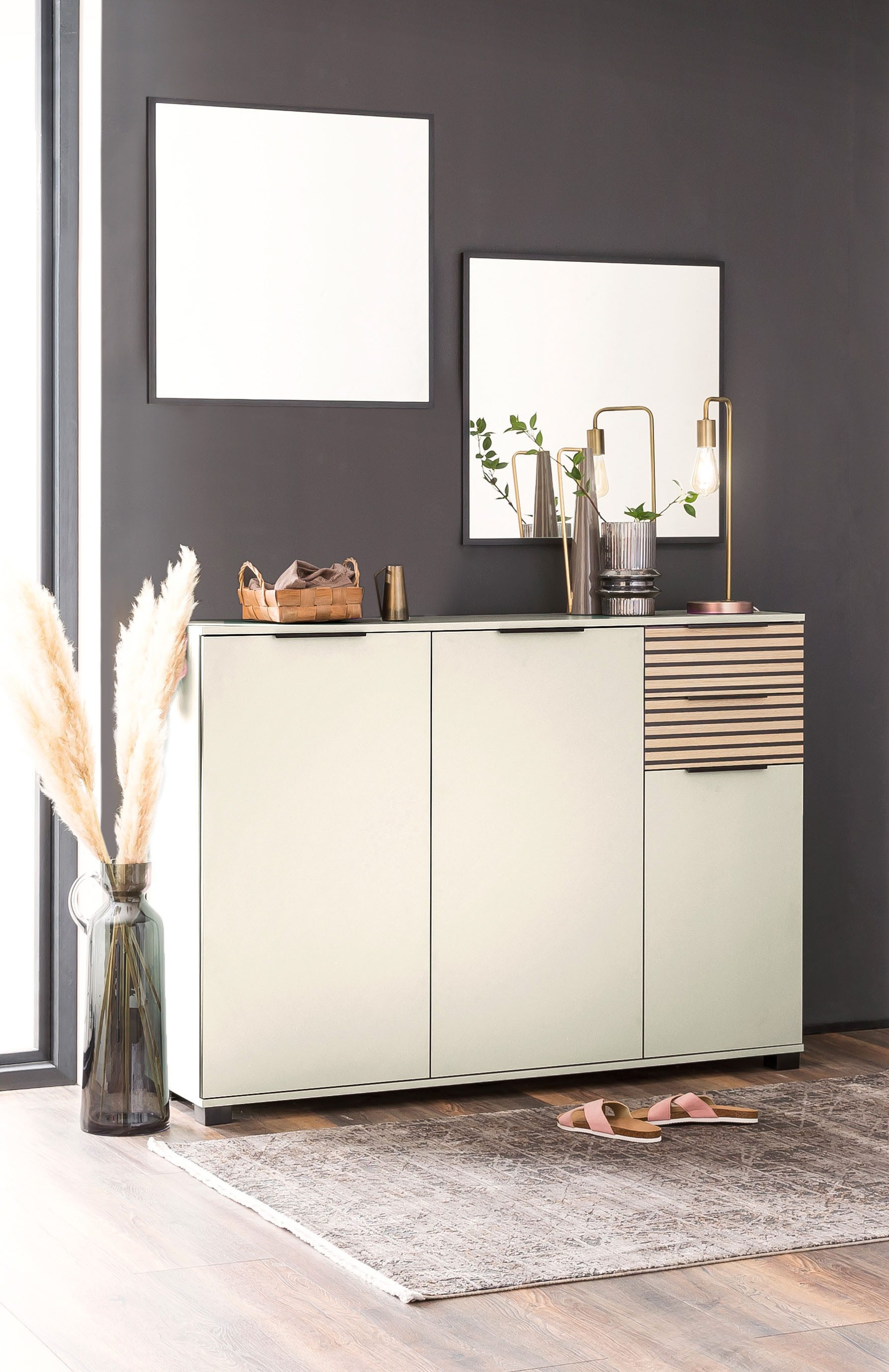 Schildmeyer Schoenenkast Alexa, breedte 141 cm, front met akoestische print