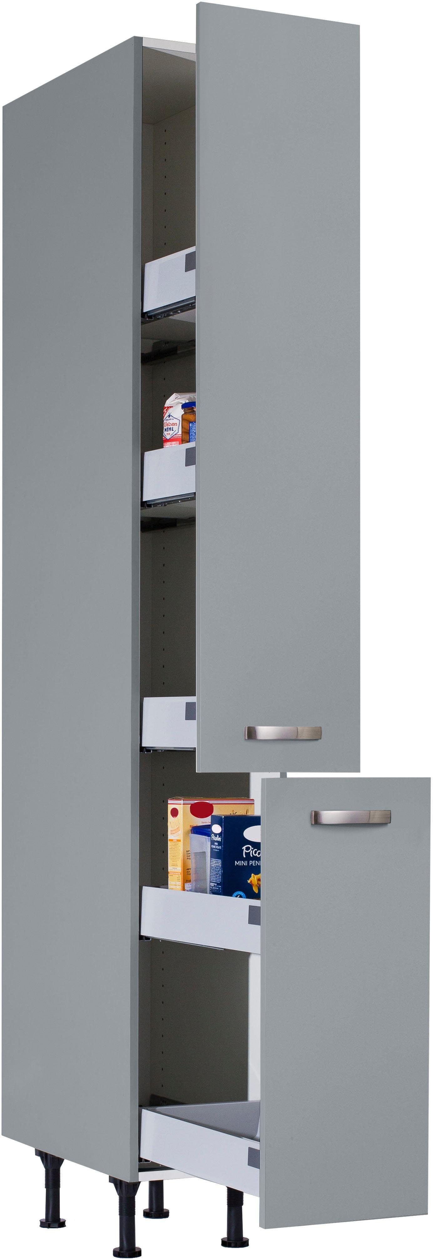OPTIFIT Apothekerskast Cara met 2 volledig uittrekbare laden en 5 legplanken, in hoogte verstelbare poten, breedte 30 cm