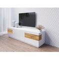helvetia meble tv-meubel silke breedte 206 cm, hoogglansfronten wit