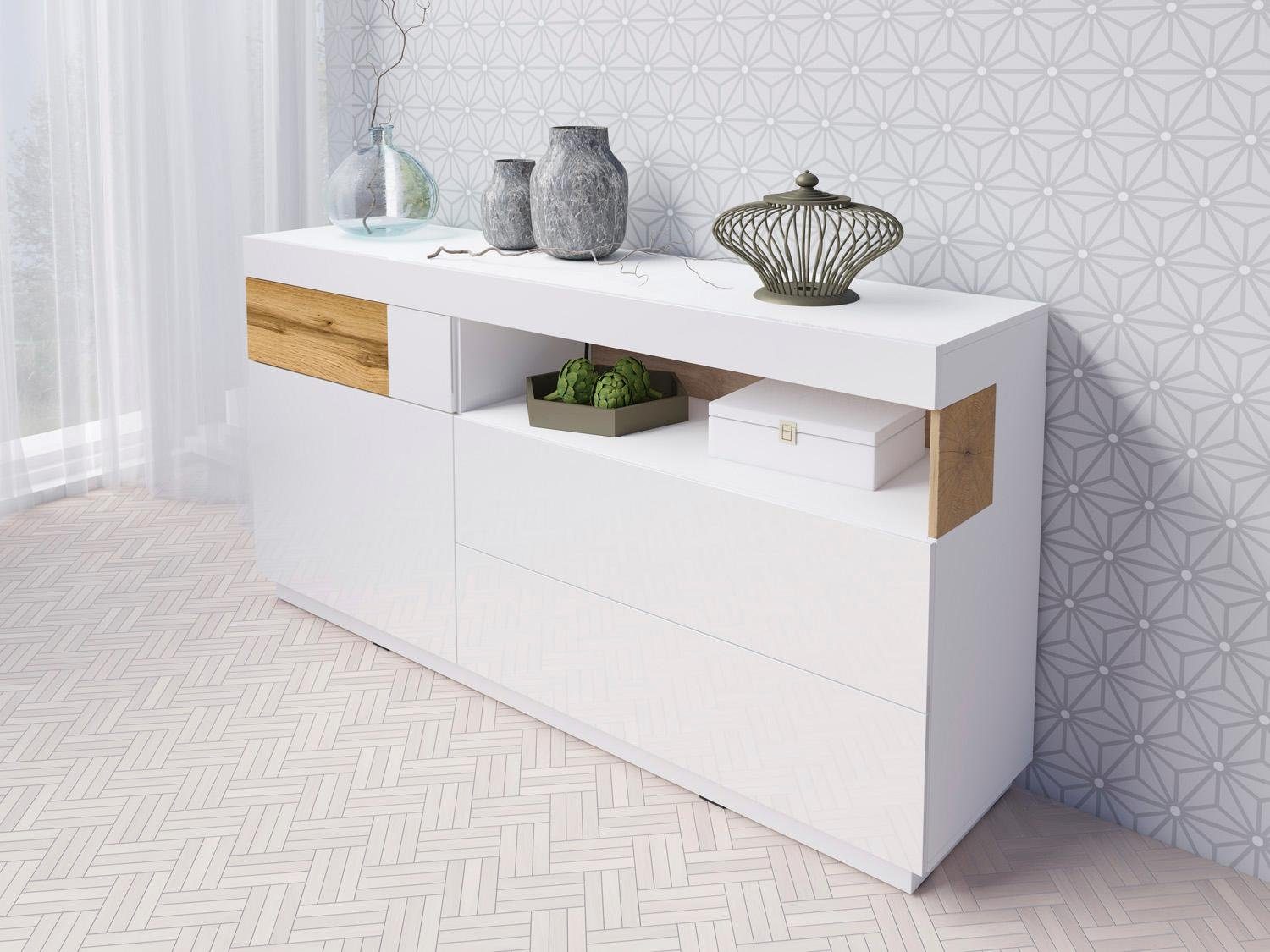 INOSIGN Dressoir Silke Breedte 169 cm dressoirs wit